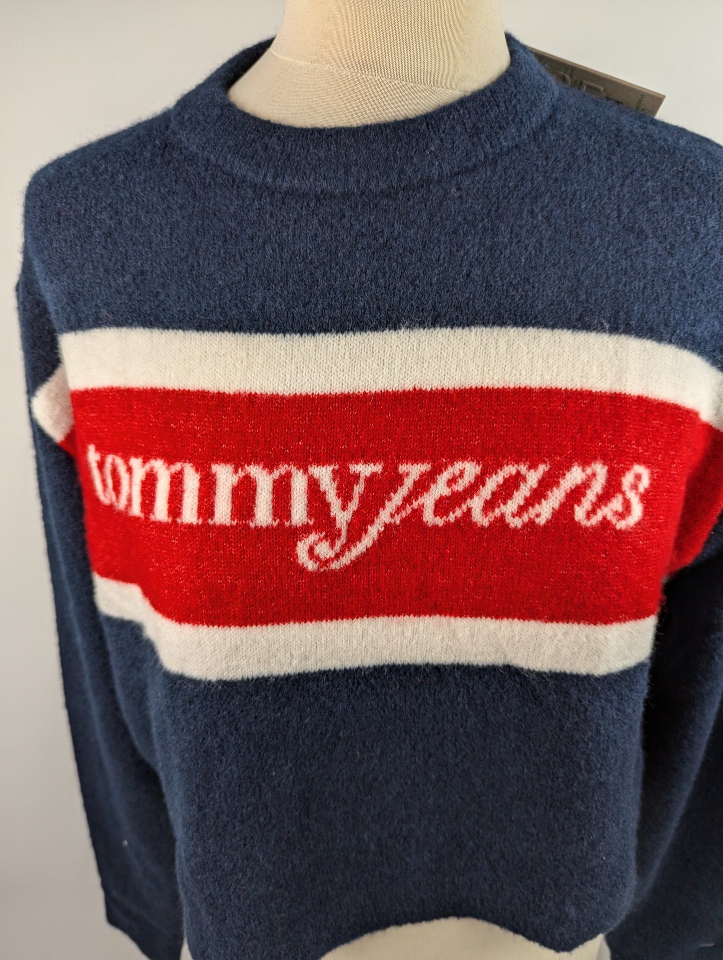 Tommy Jeans Womens Script Sweater - Dark Navy