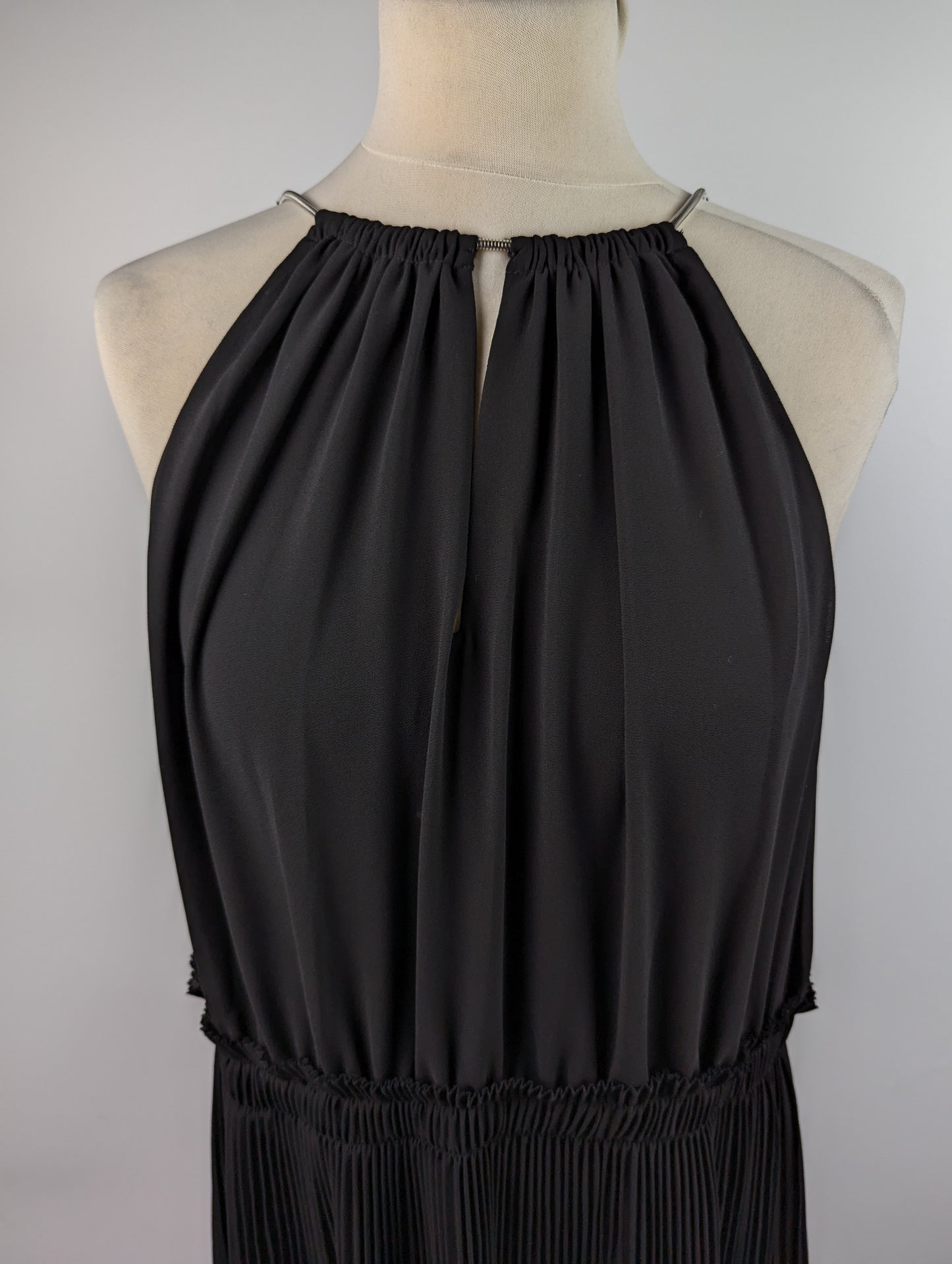 MICHAEL Michael Kors Chain Neck Midi Dress - Black