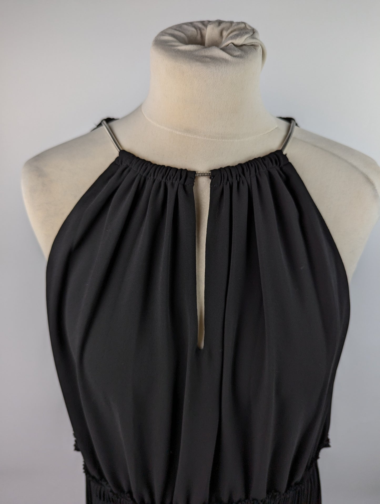 MICHAEL Michael Kors Chain Neck Midi Dress - Black