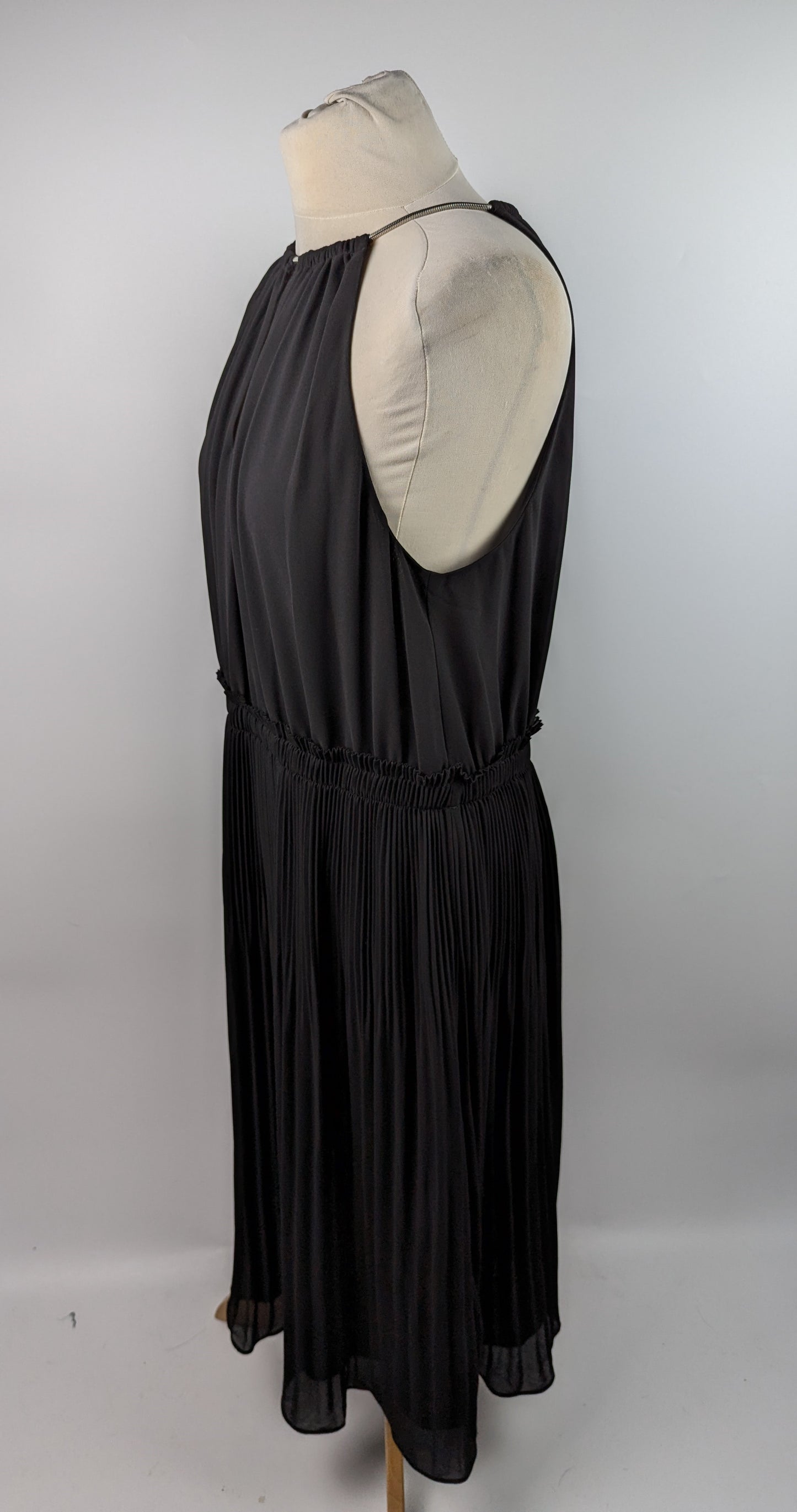 MICHAEL Michael Kors Chain Neck Midi Dress - Black