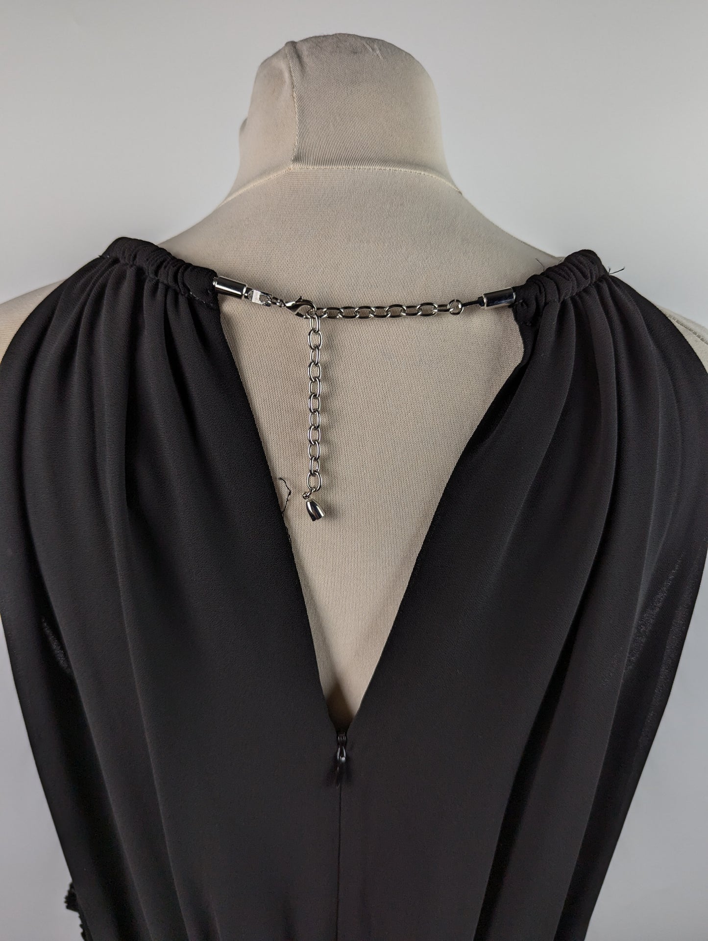 MICHAEL Michael Kors Chain Neck Midi Dress - Black