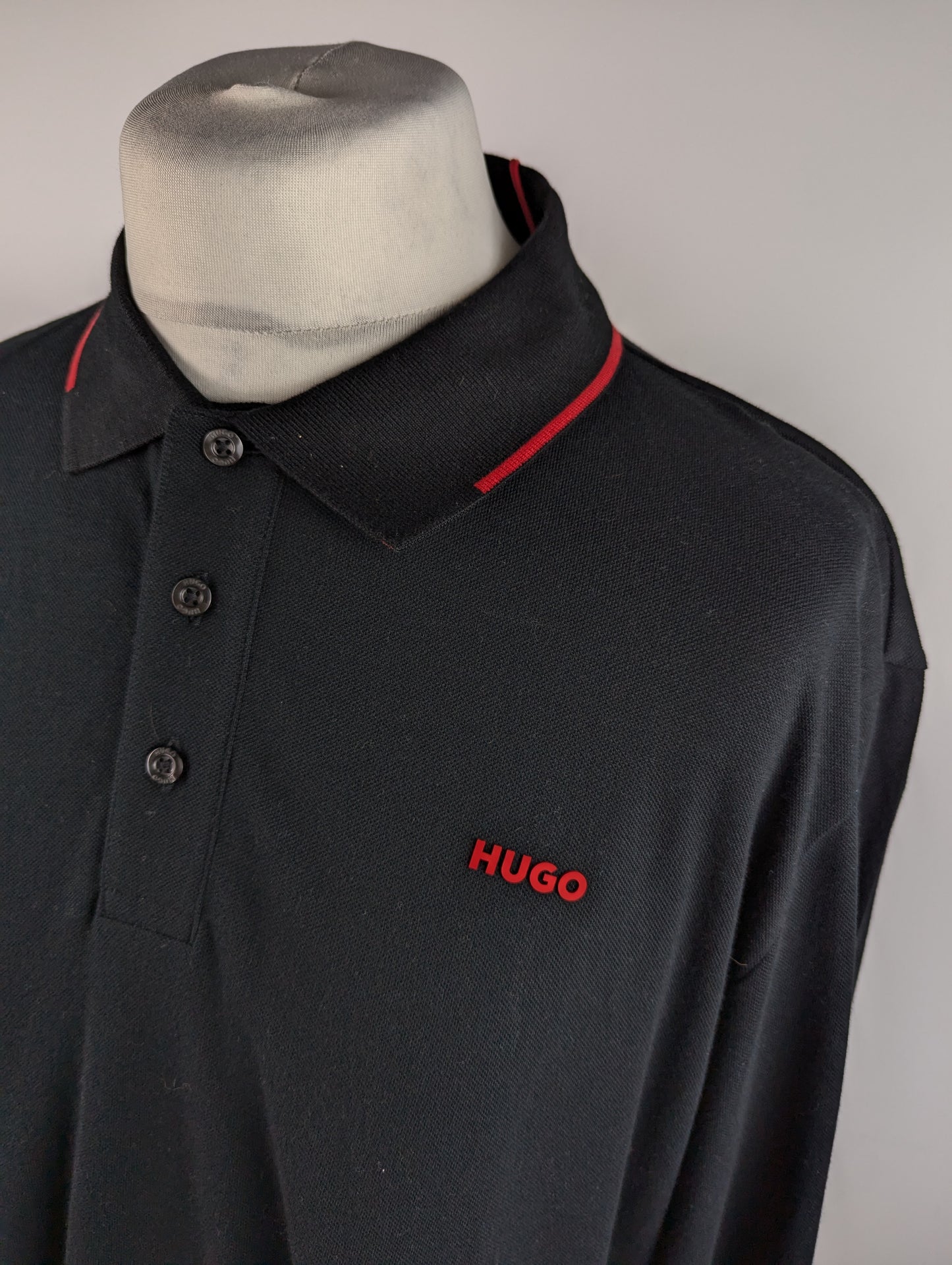Hugo Derriko Polo Shirt Mens - Black