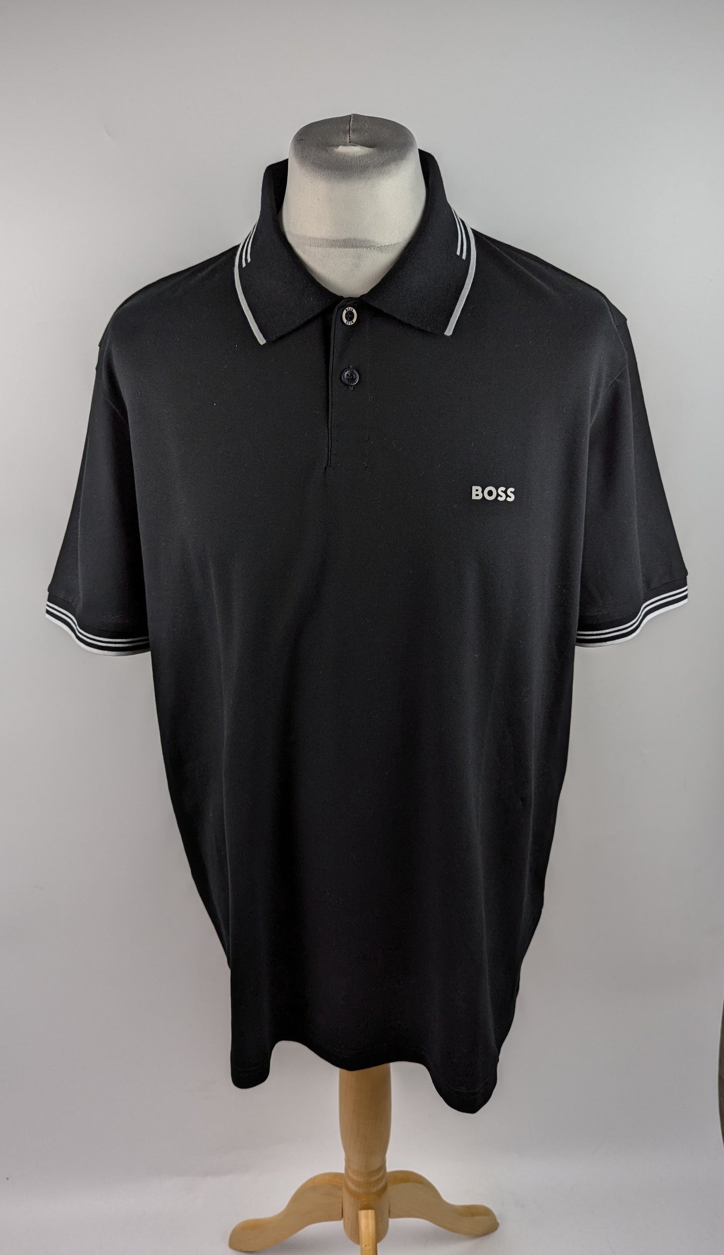 Boss Men's Paul Polo Shirt - Black / White