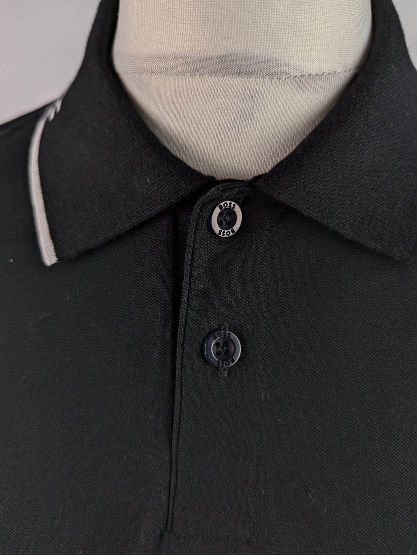 Boss Men's Paul Polo Shirt - Black / White