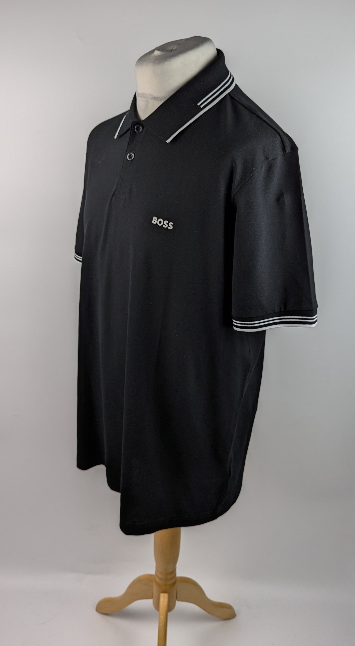 Boss Men's Paul Polo Shirt - Black / White