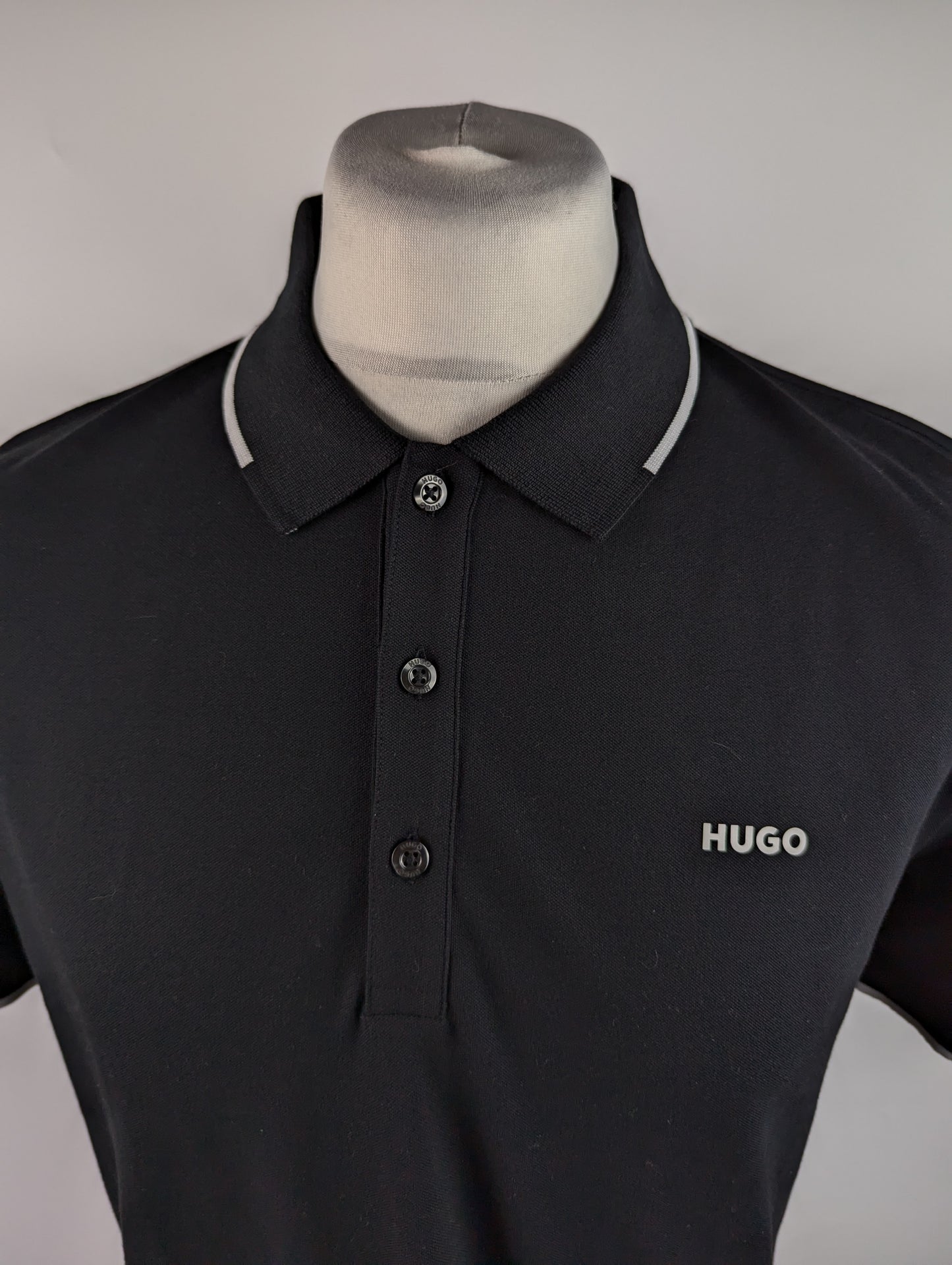 HUGO Mens Dinoso Polo Shirt - Black