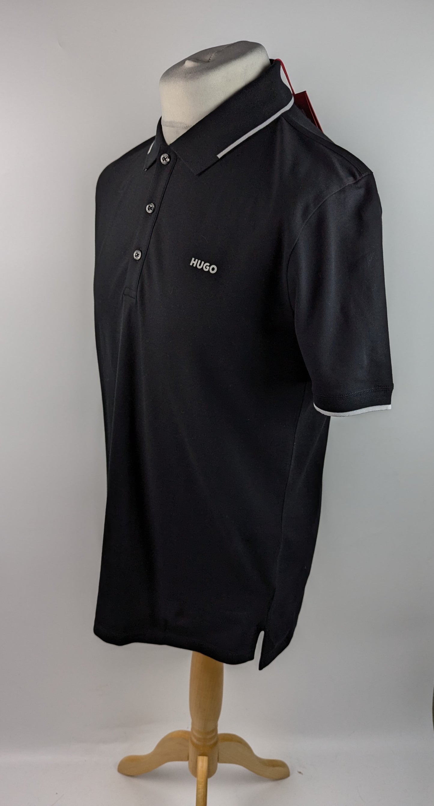 HUGO Mens Dinoso Polo Shirt - Black
