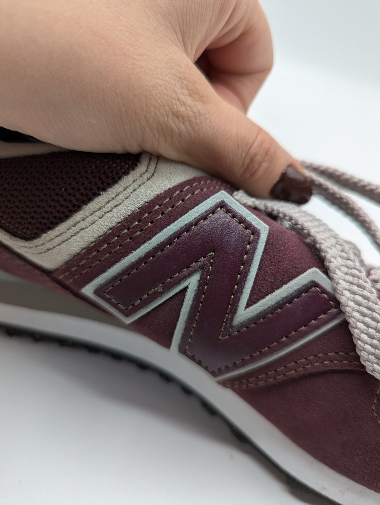New Balance Mens 574 Trainers - Wine Red