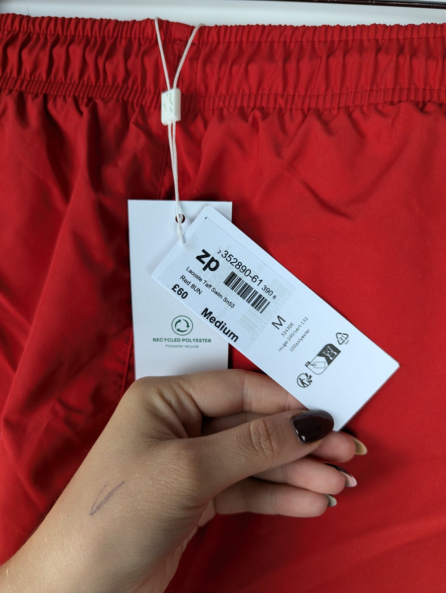 Lacoste Taff Swim Shorts Mens - Red