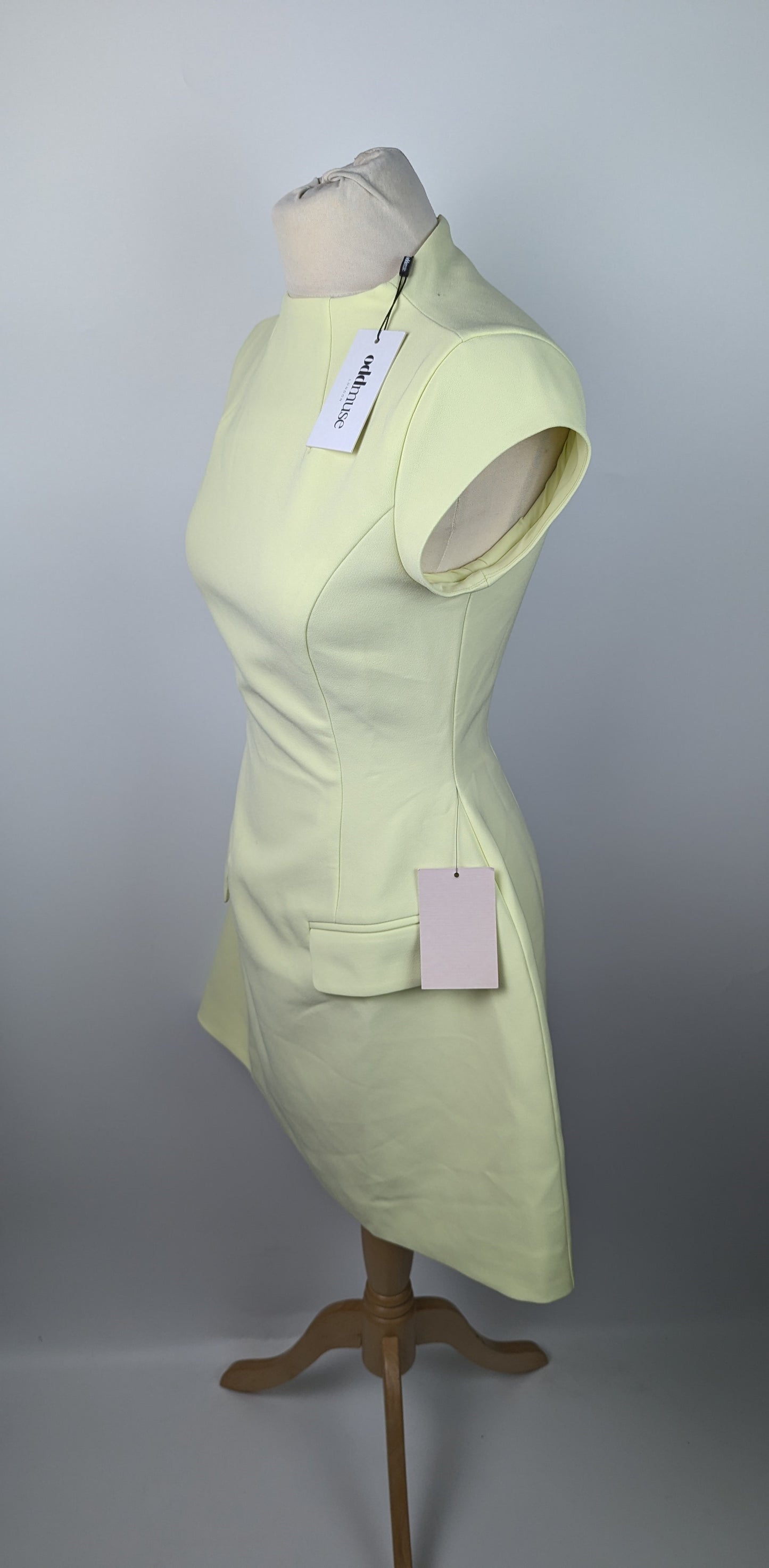 ODD MUSE Cap Sleeve Mini Dress - Lime Cream