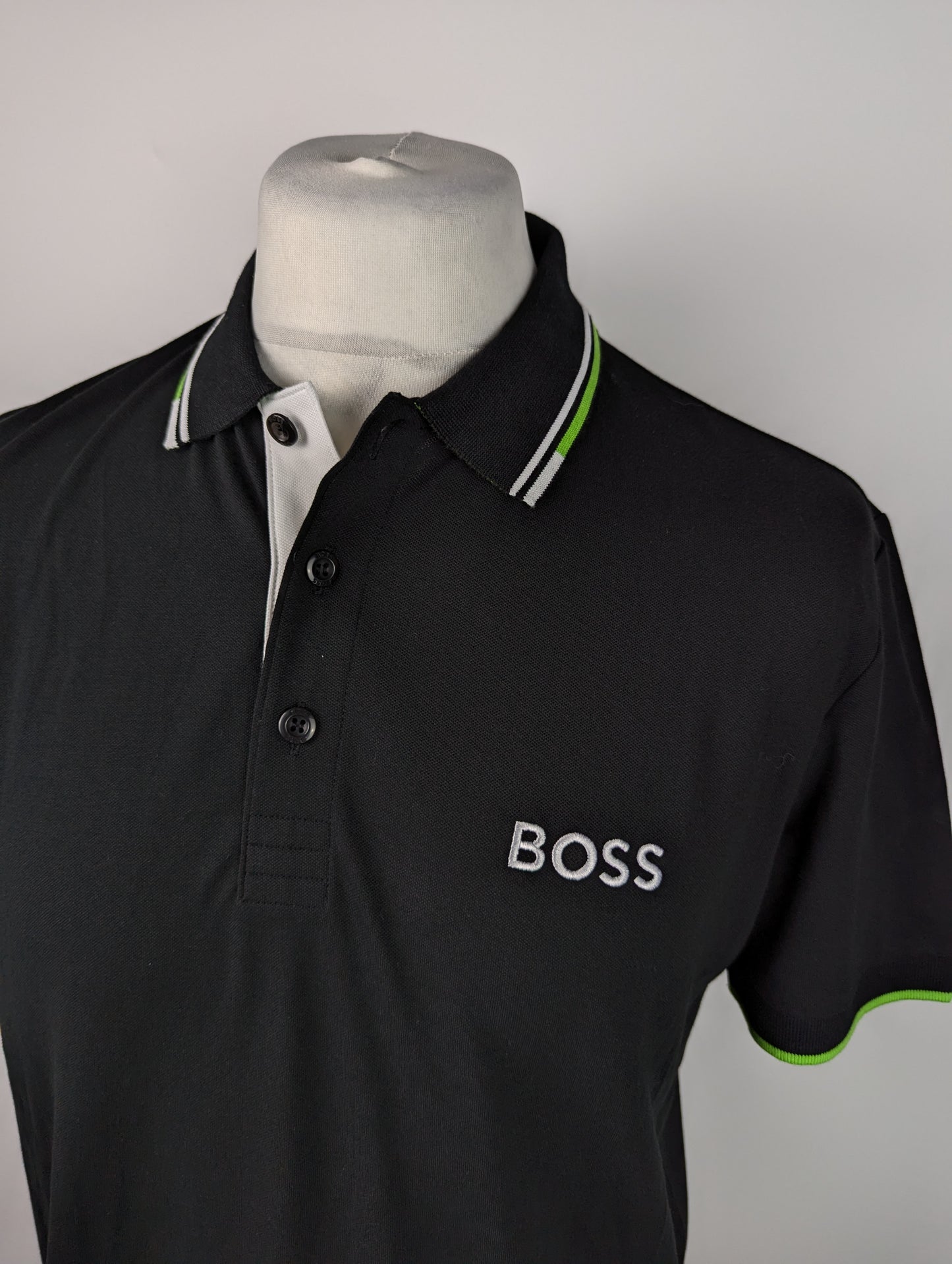 Boss Men's Paddy Polo Shirt - Black / Green