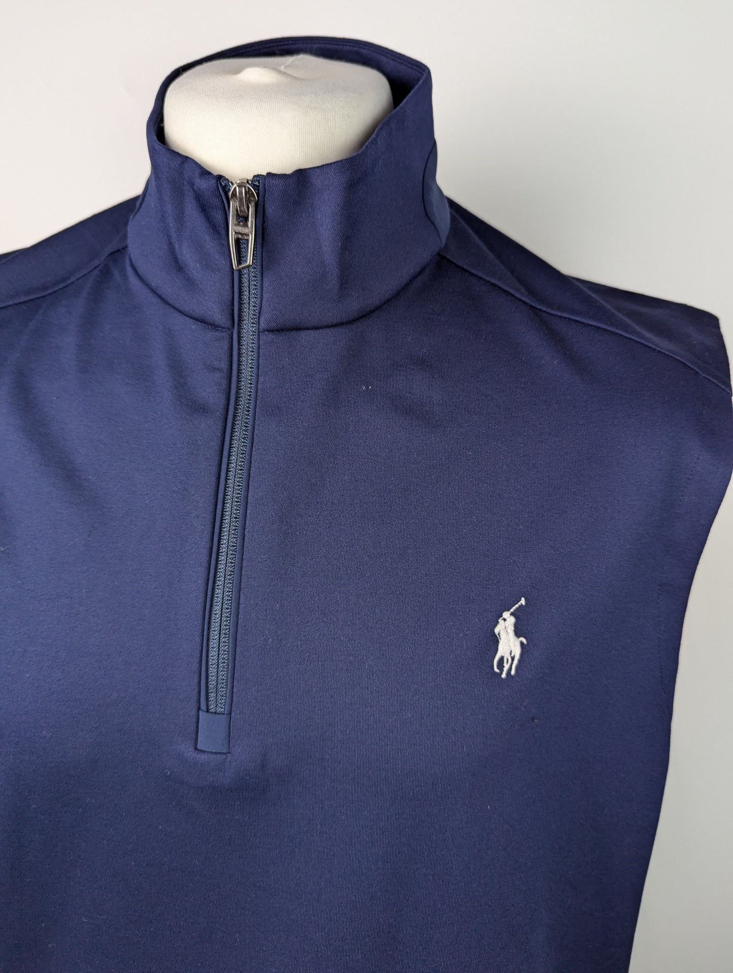 Polo Ralph Lauren Stretch Jersey Quarter-Zip Gilet - Navy