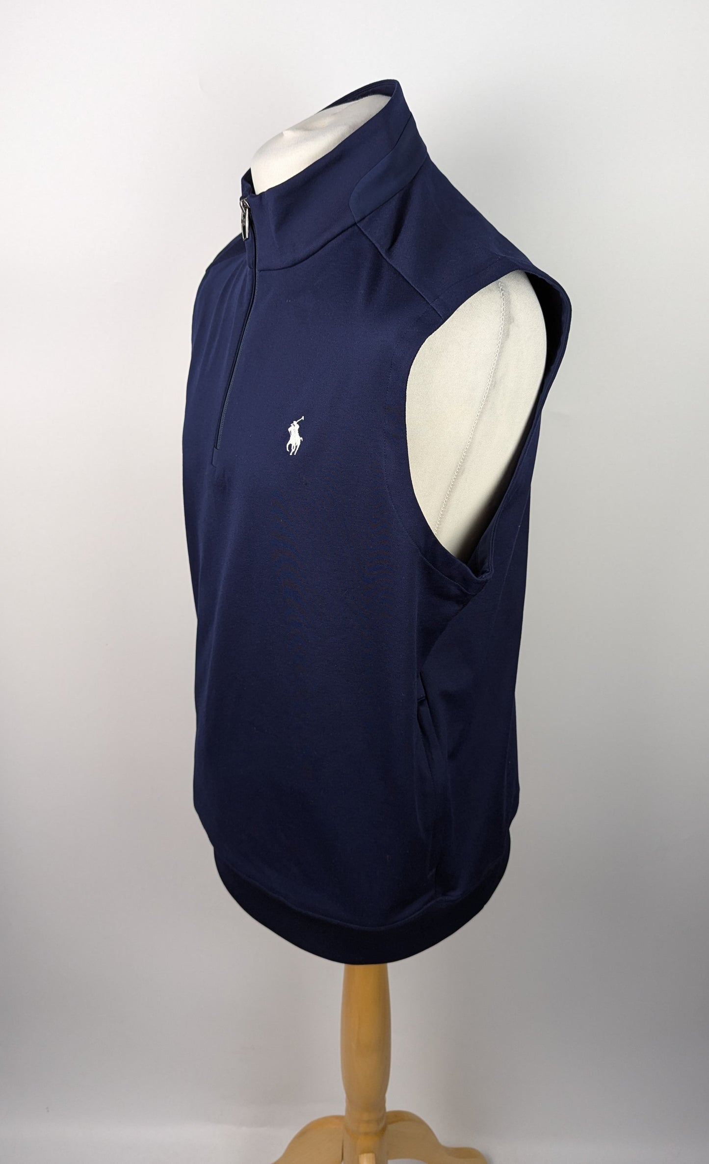 Polo Ralph Lauren Stretch Jersey Quarter-Zip Gilet - Navy