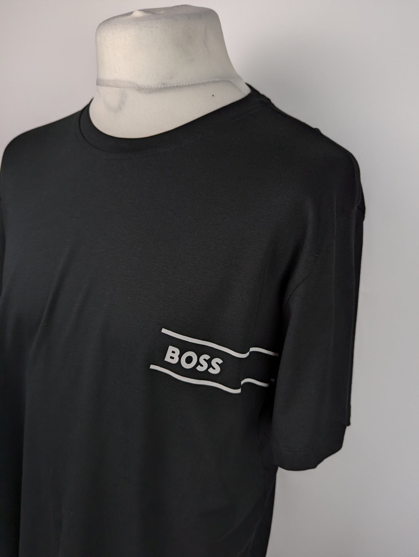 Boss Logo Crew Neck T Shirt Mens - Black