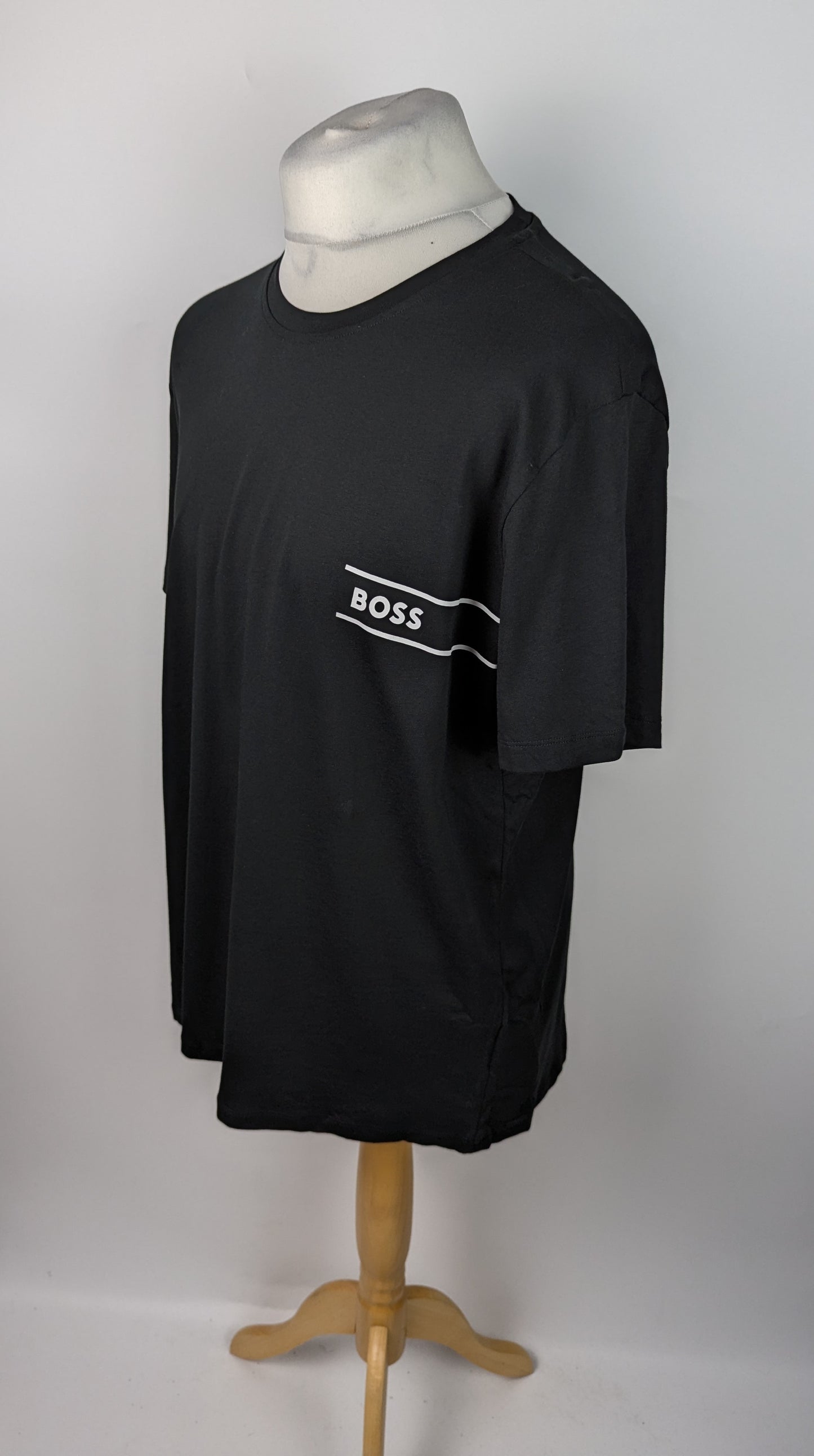 Boss Logo Crew Neck T Shirt Mens - Black