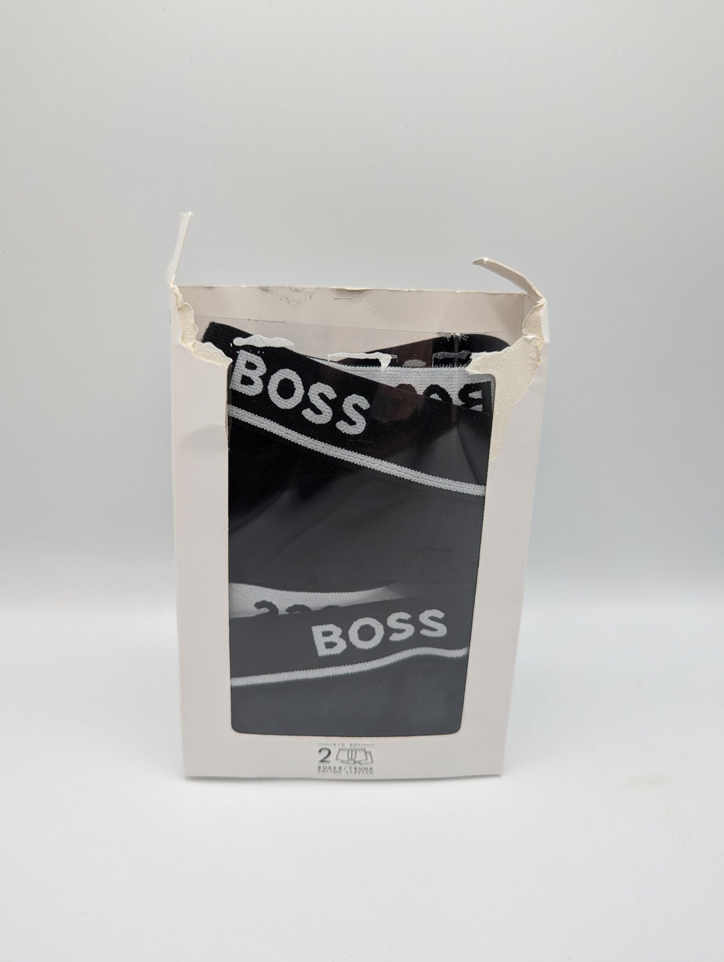 Boss 2 Pack Logo Boxers Junior - Black
