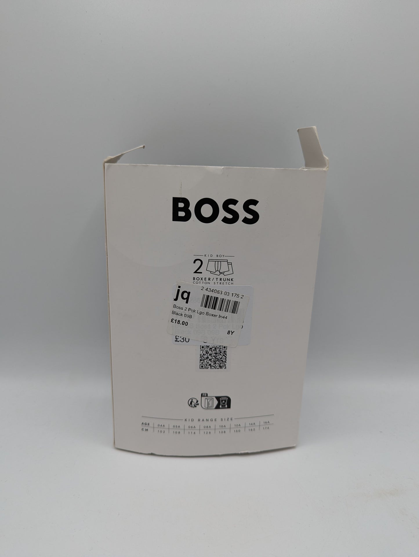 Boss 2 Pack Logo Boxers Junior - Black
