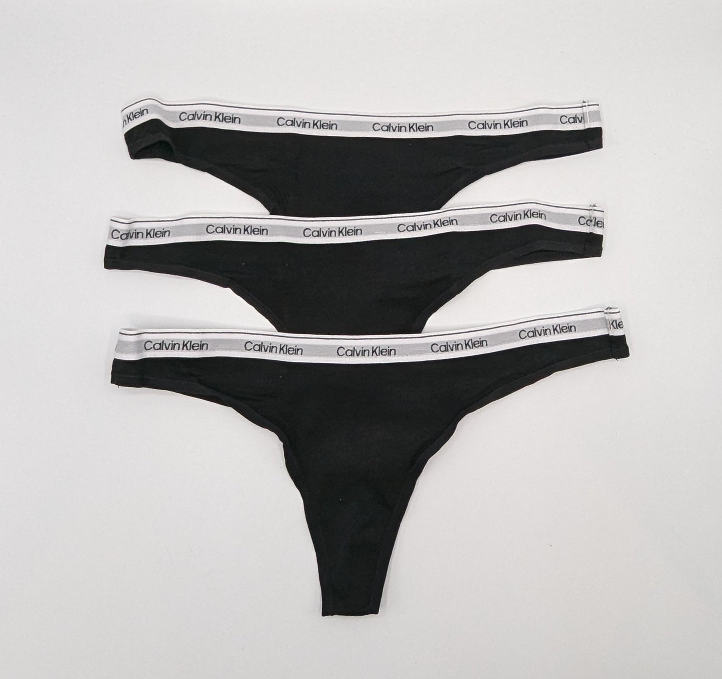 Calvin Klein x3 Pack Thongs - Black