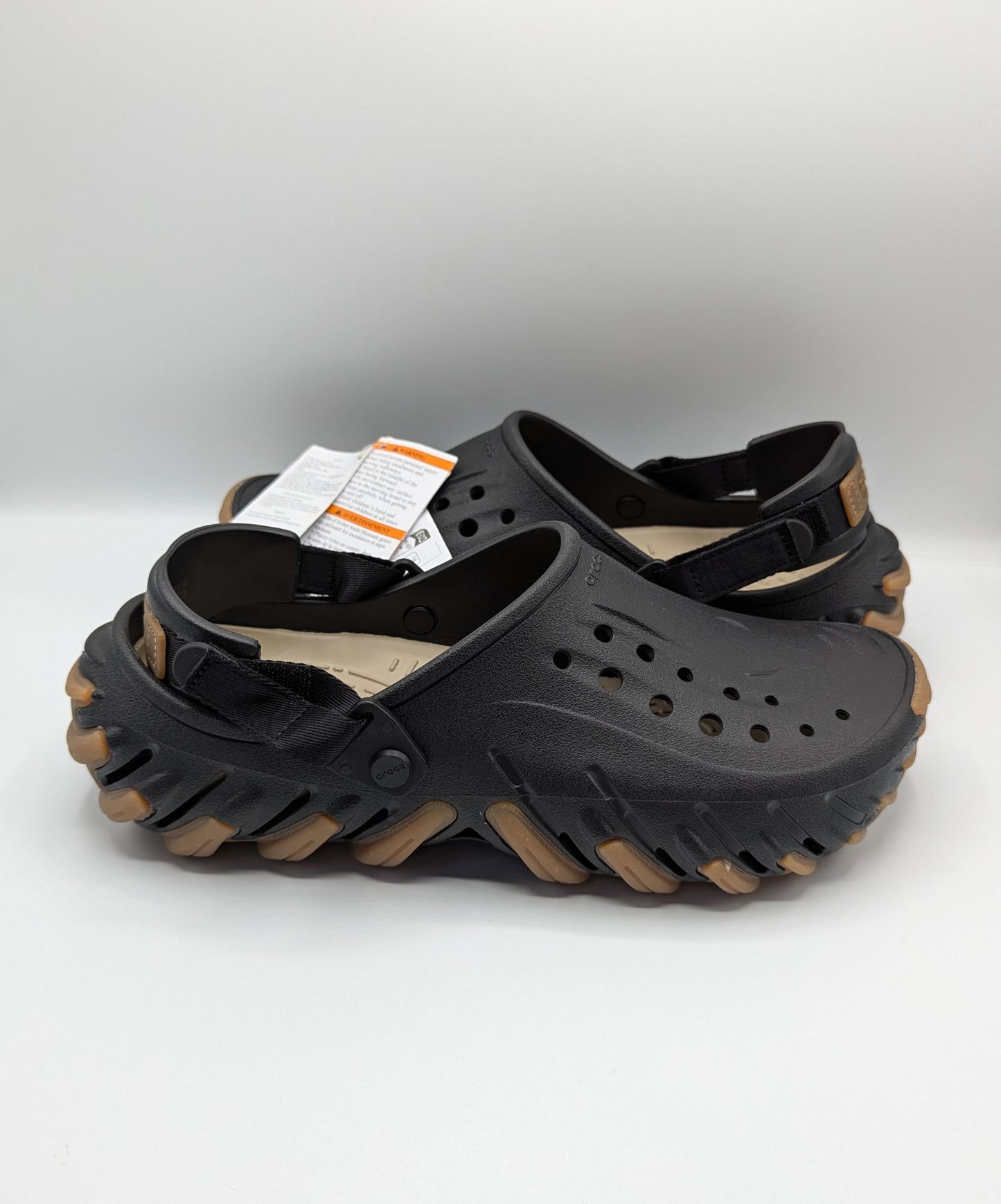 Crocs Echo Gum Ro Clog Mens Slip On - Black / Gum