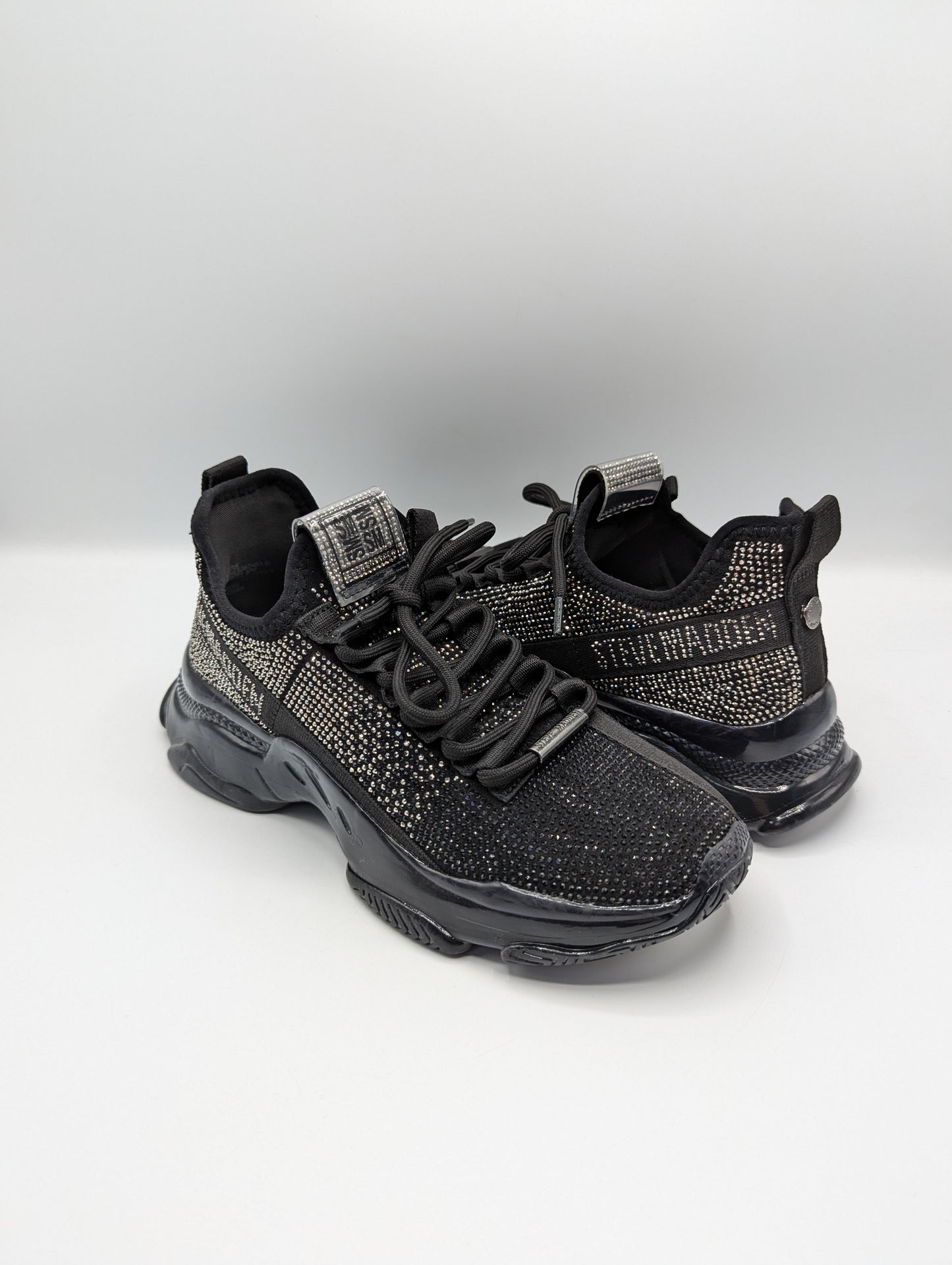 Steve Madden Mysteria Trainers - Black / Silver