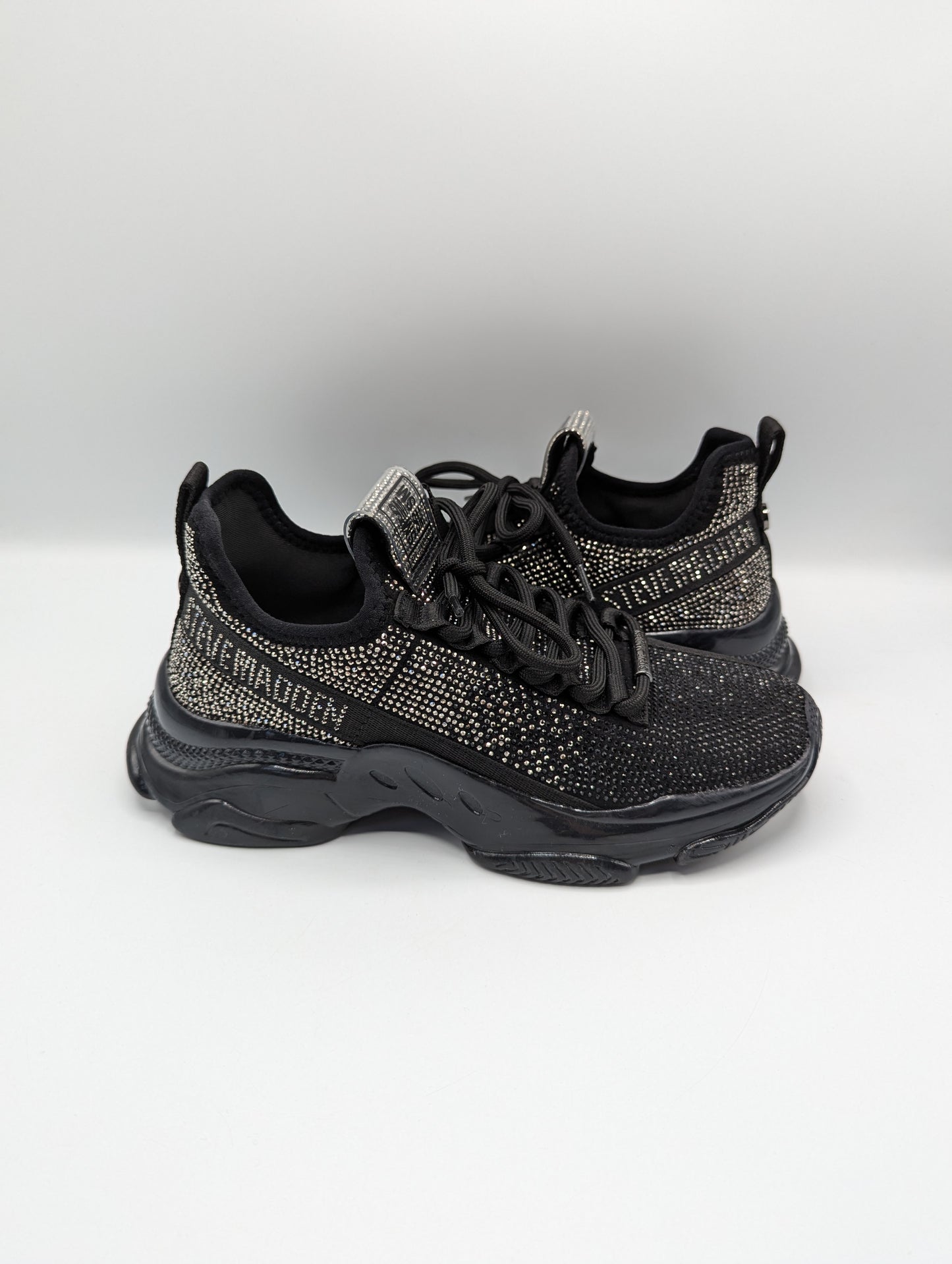 Steve Madden Mysteria Trainers - Black / Silver