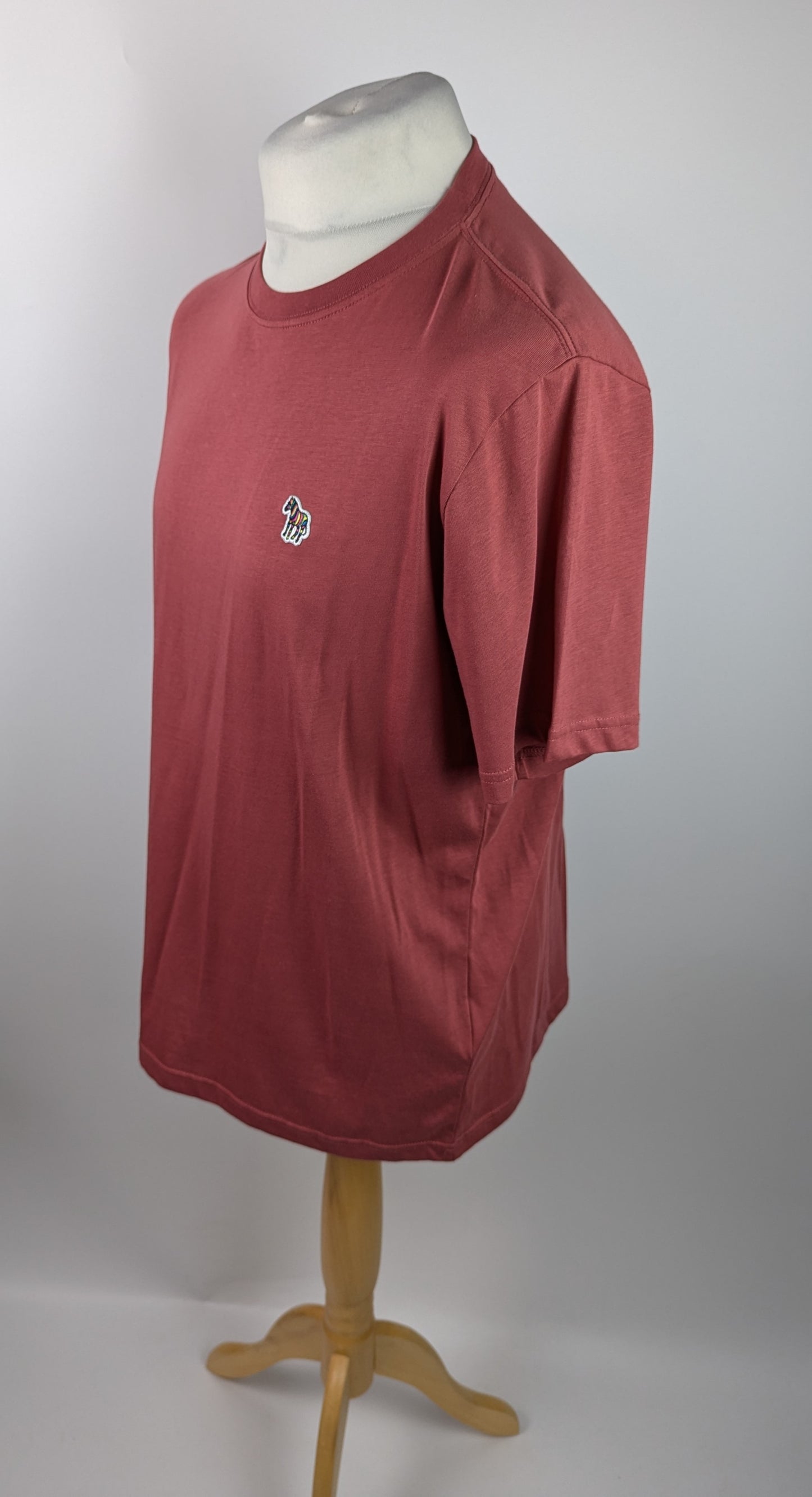 PS PAUL SMITH Zebra Crew Neck T-Shirt - Maroon 23C
