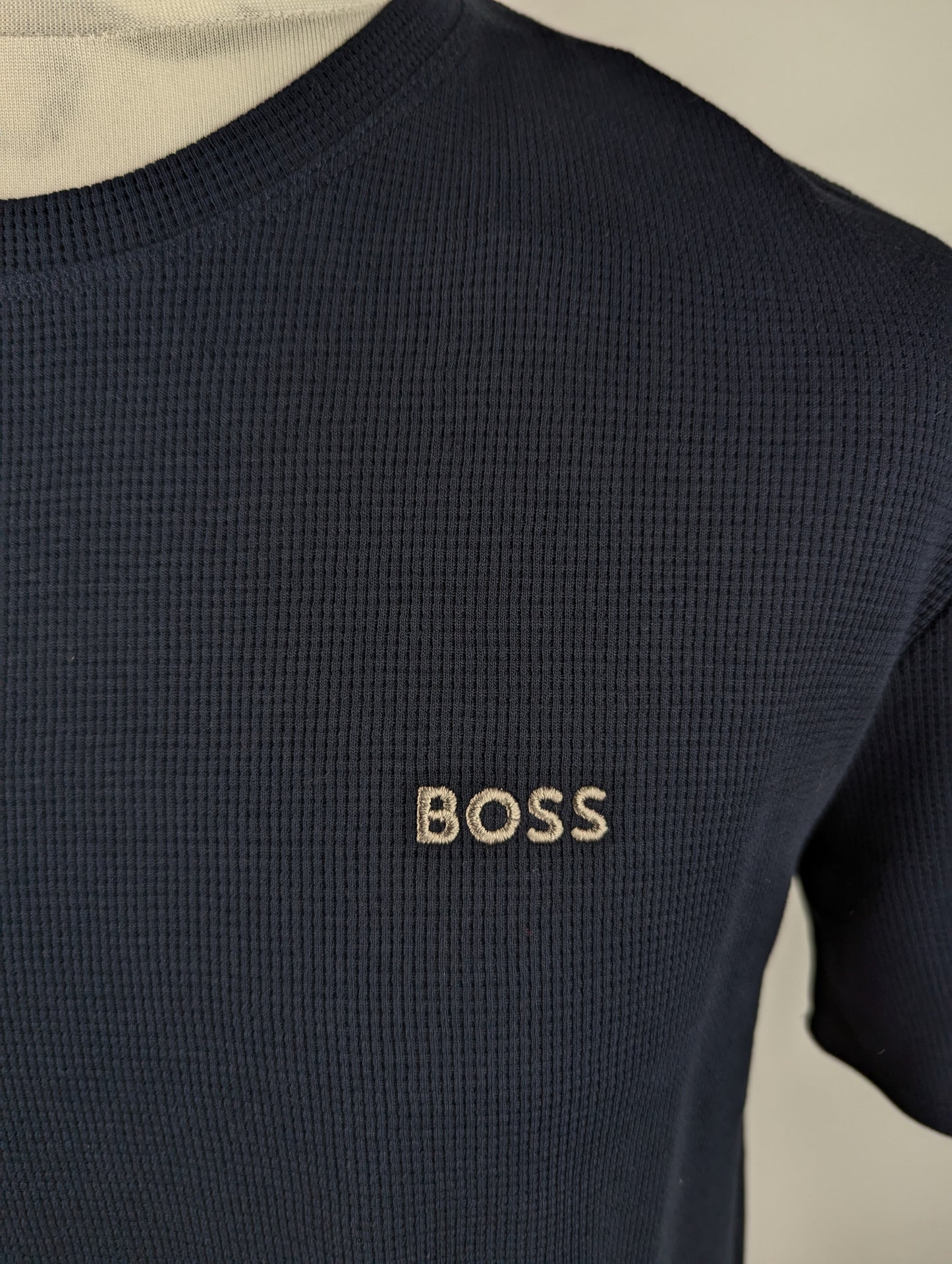 boss waffle tee Mens T-shirt - Navy