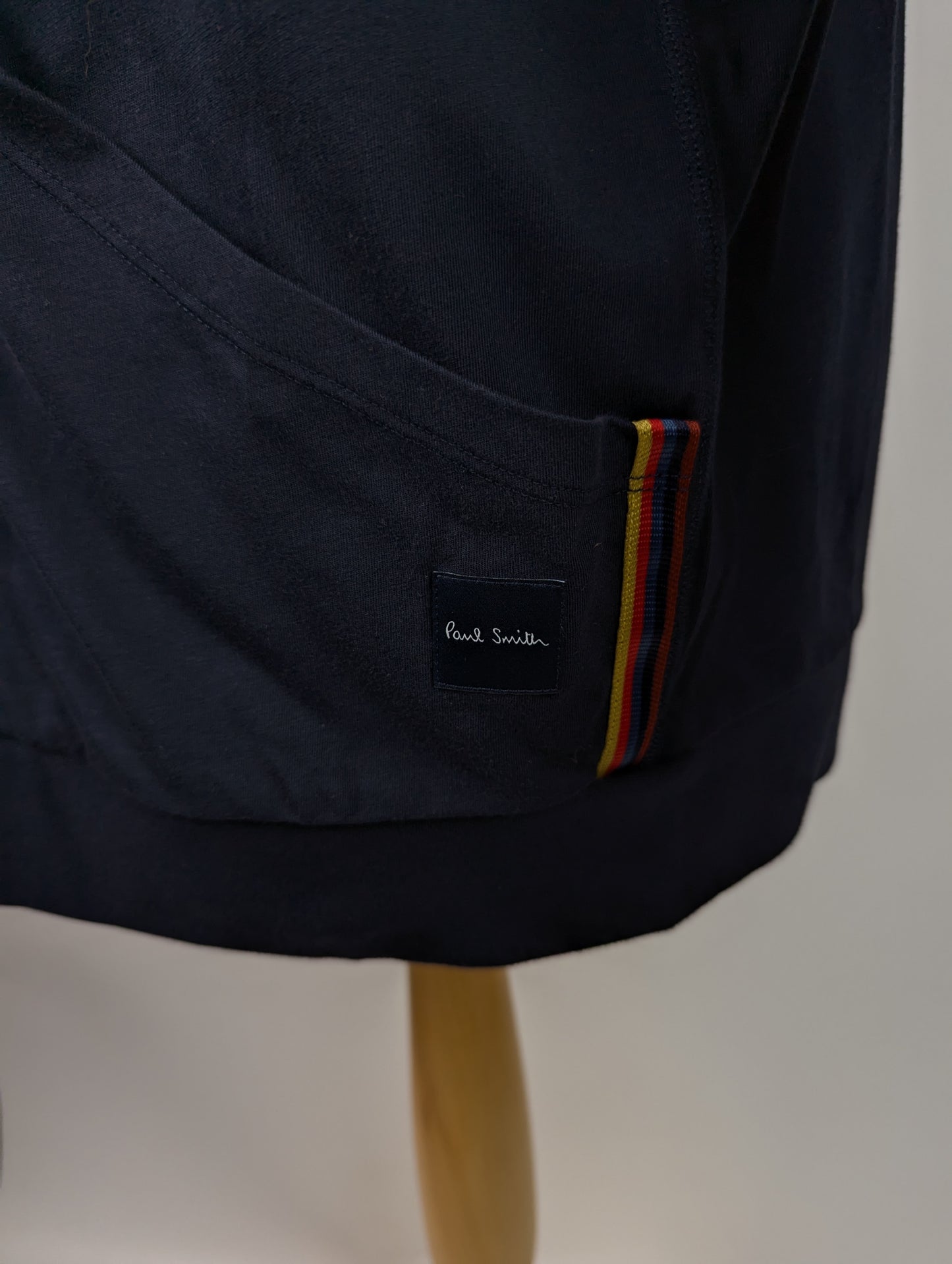 Paul Smith Mens Cotton Jersey Zip Lounge Hoodie - Navy