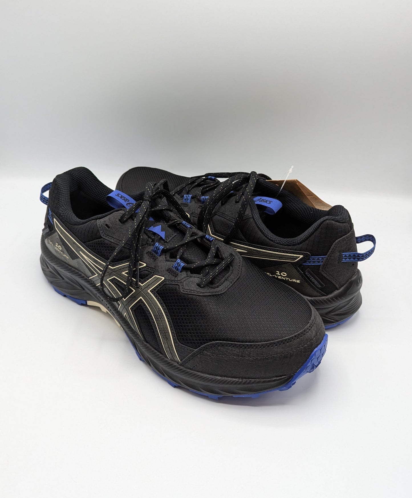 Asics GEL-Venture 9 Waterproof Men's Trail Running Shoes - Black / Blue