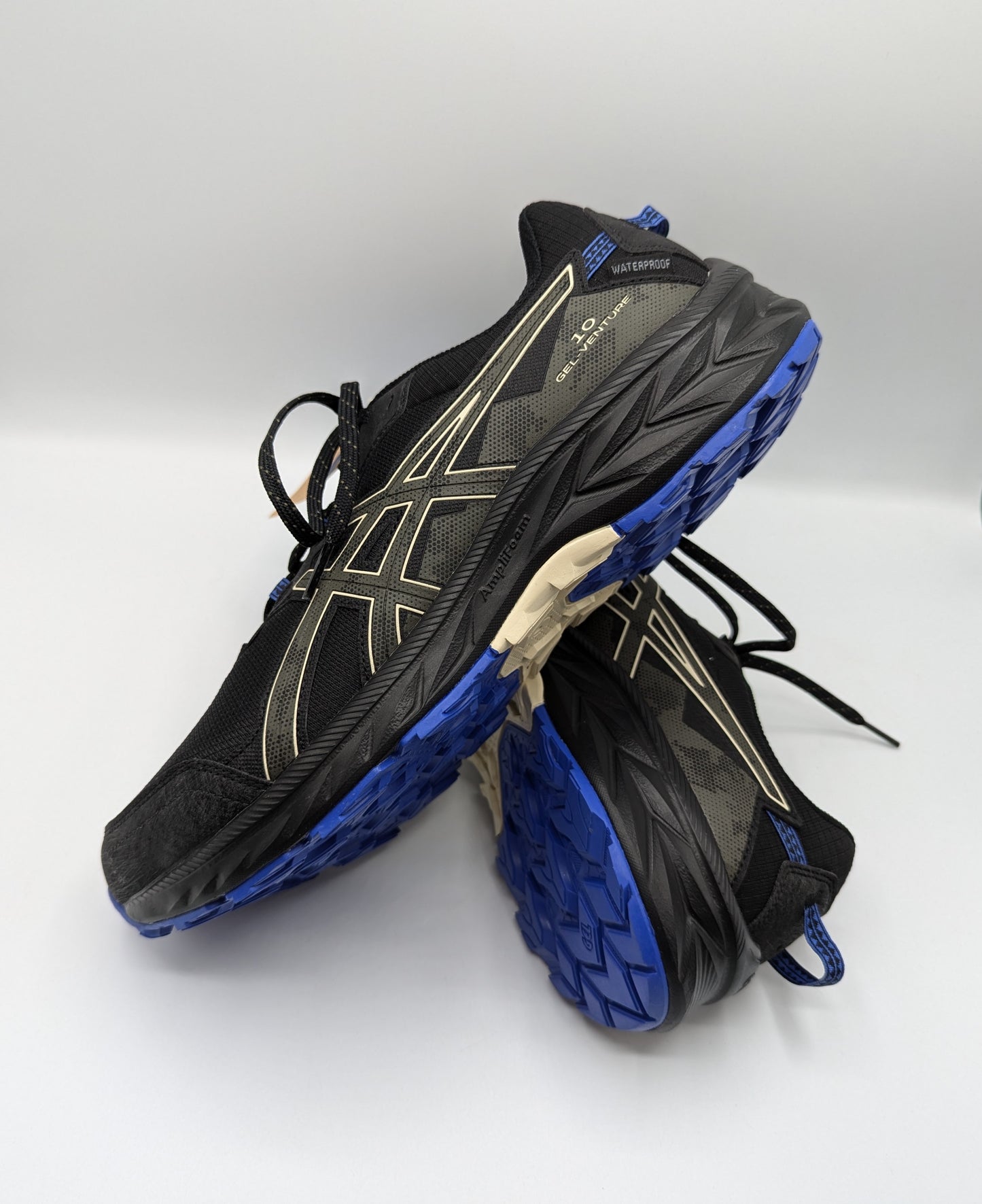 Asics GEL-Venture 9 Waterproof Men's Trail Running Shoes - Black / Blue