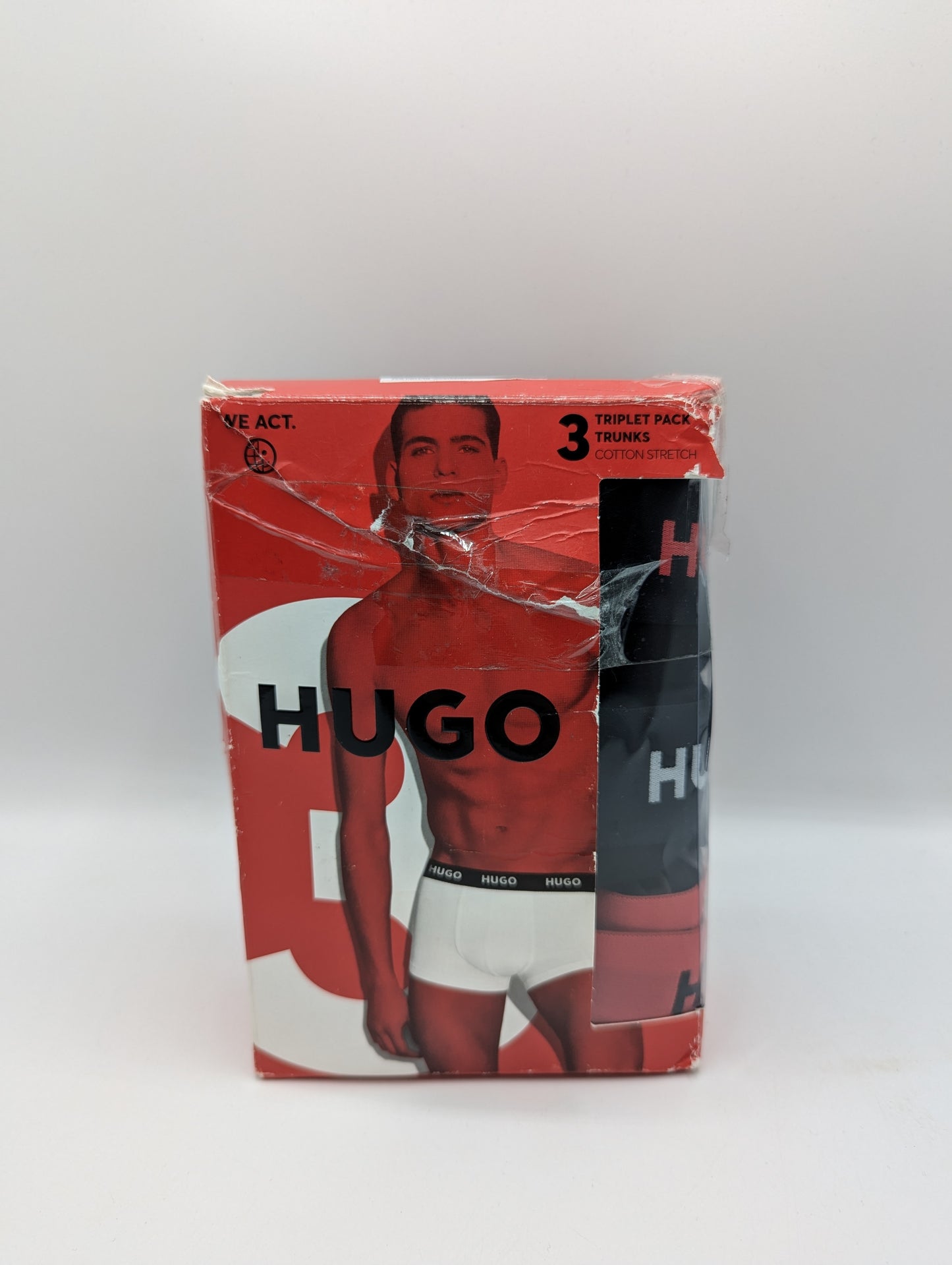 Hugo Men's 3 Pack Trunks - Black