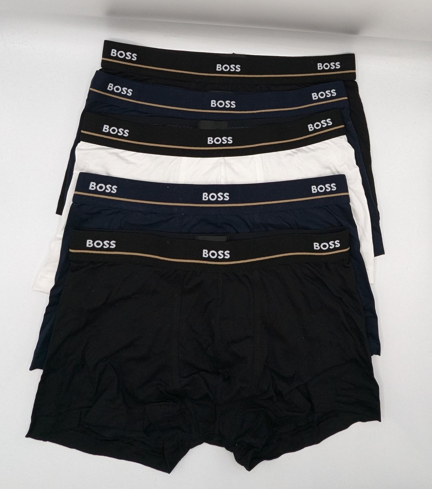 Boss Trunk Essential 5 Pack- Black / White / Navy