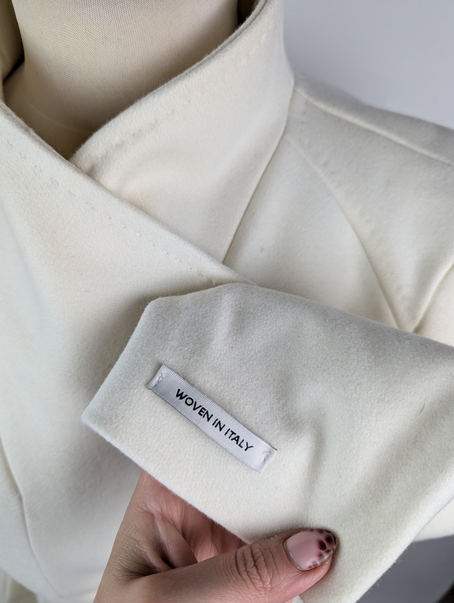 Ted Baker Roses Short Wool Coat - Ivory White