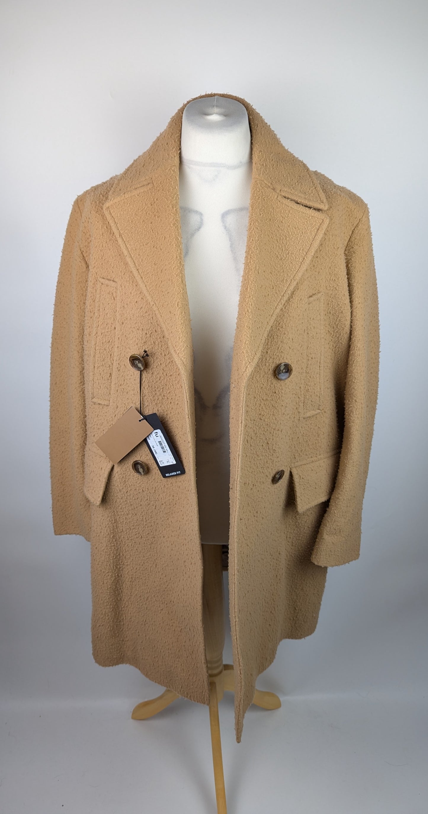 Boss Men's H-Cam Double Breasted Coat - Brown