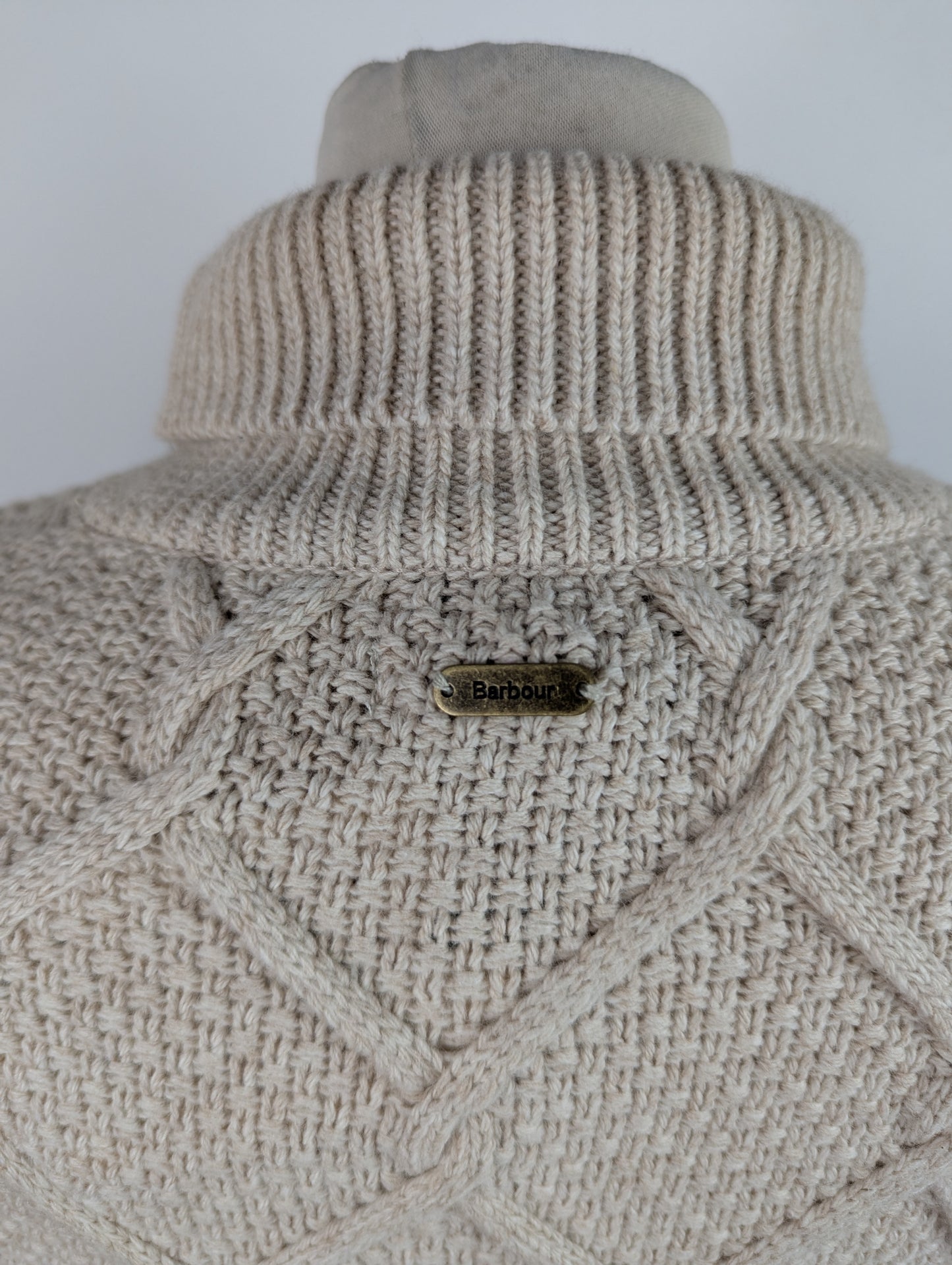 Barbour Burne Roll Neck Jumper - Oatmeal (Cream)