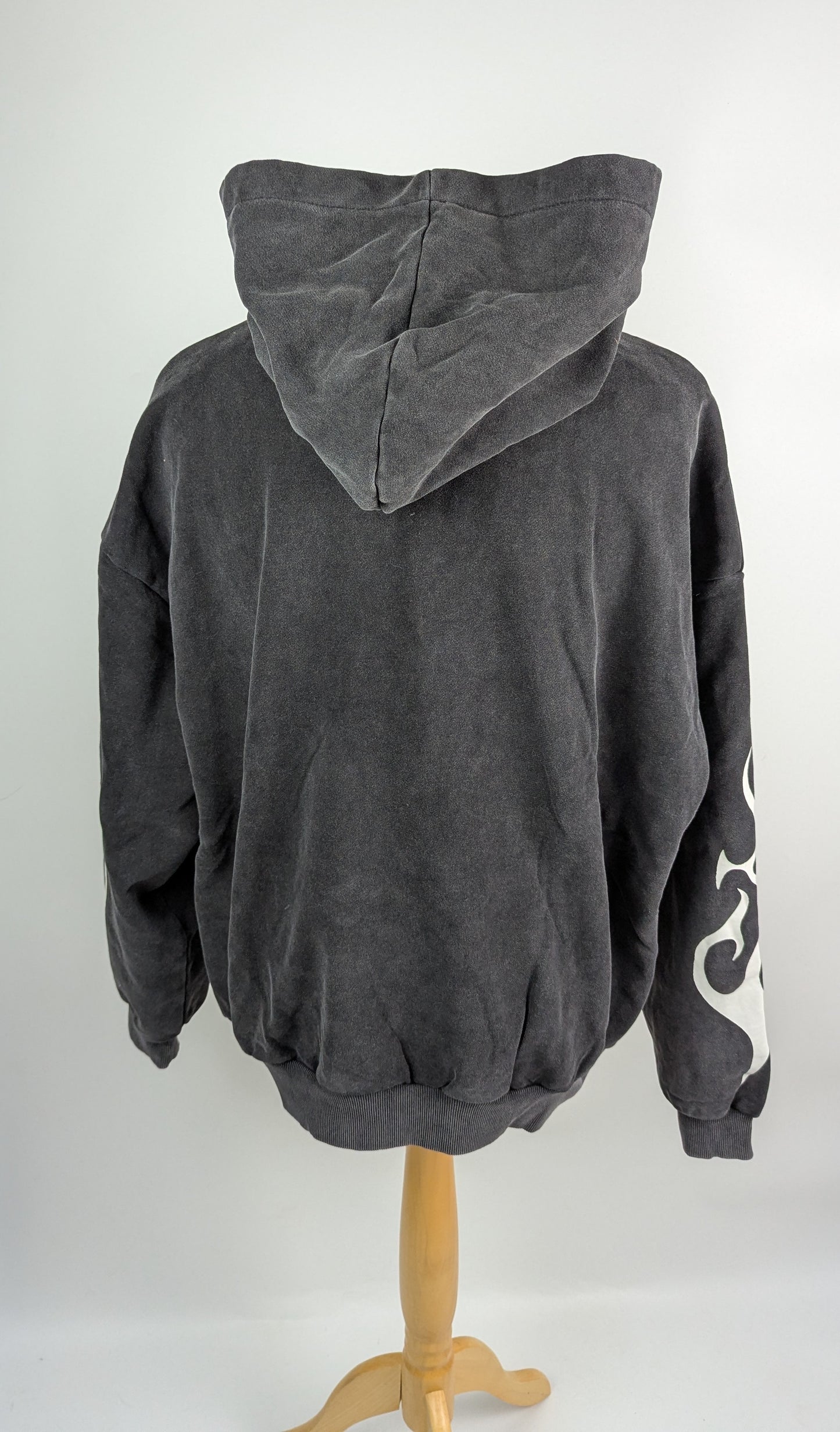 Godmade Logo Washed Mens Hoodie - Black