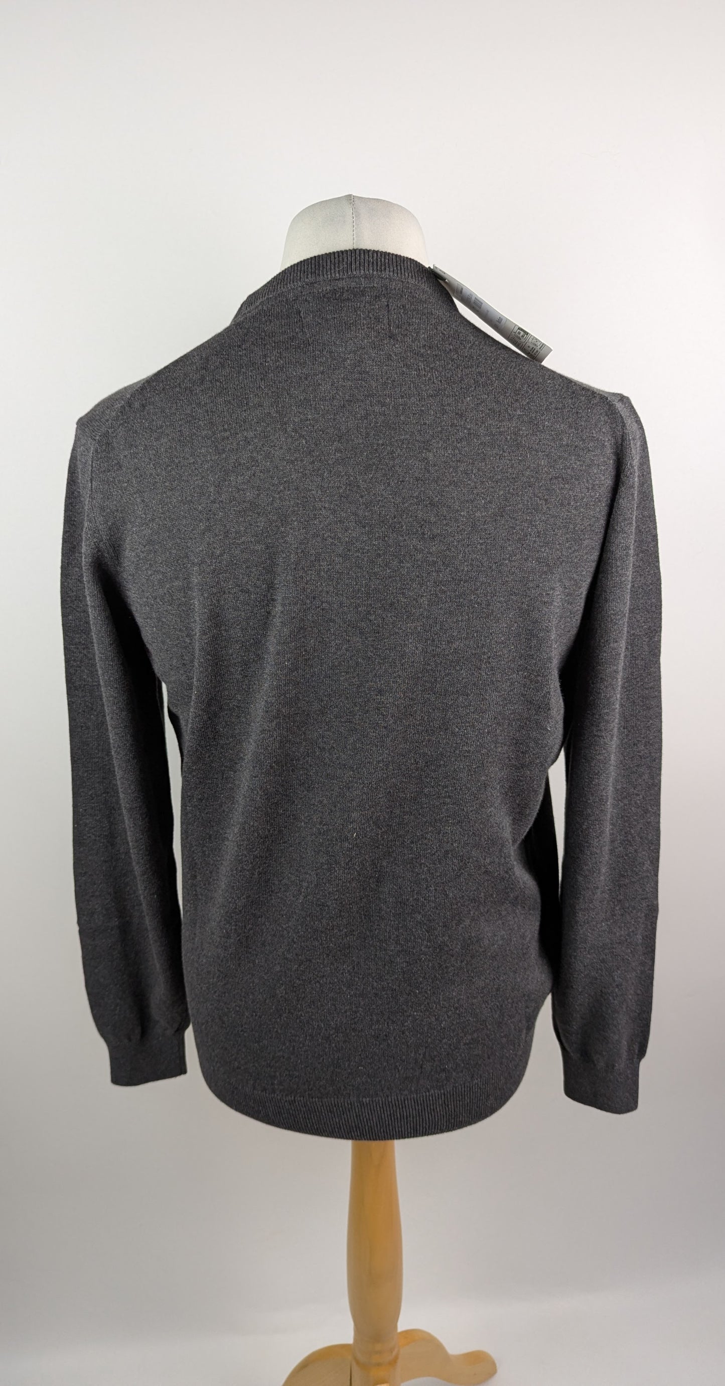 Barbour Mens Pima Crew Neck Sweater - Charcoal Grey