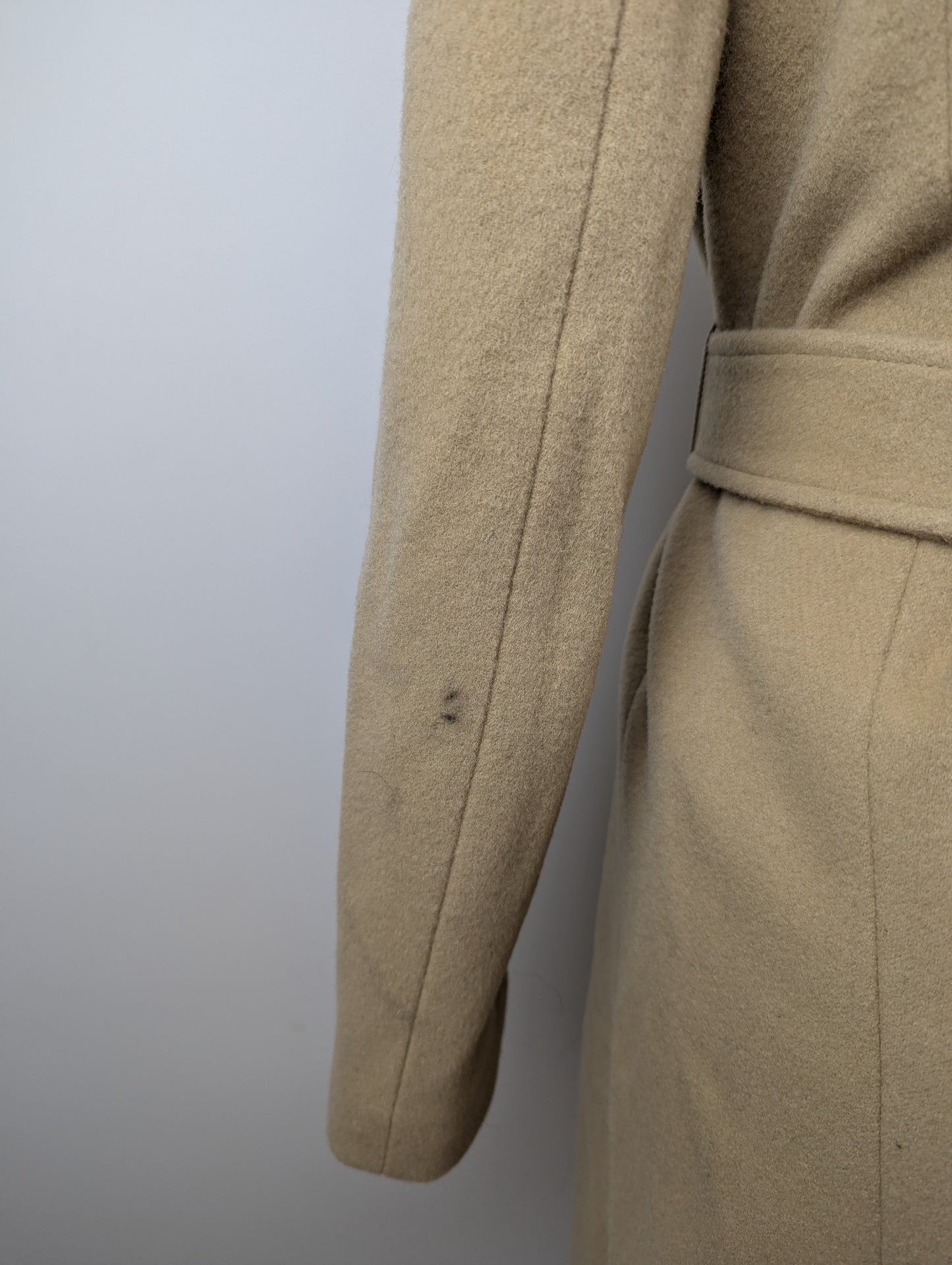 Barbour Women's Clodagh Wool Mid-Length Trench Overcoat - Camel