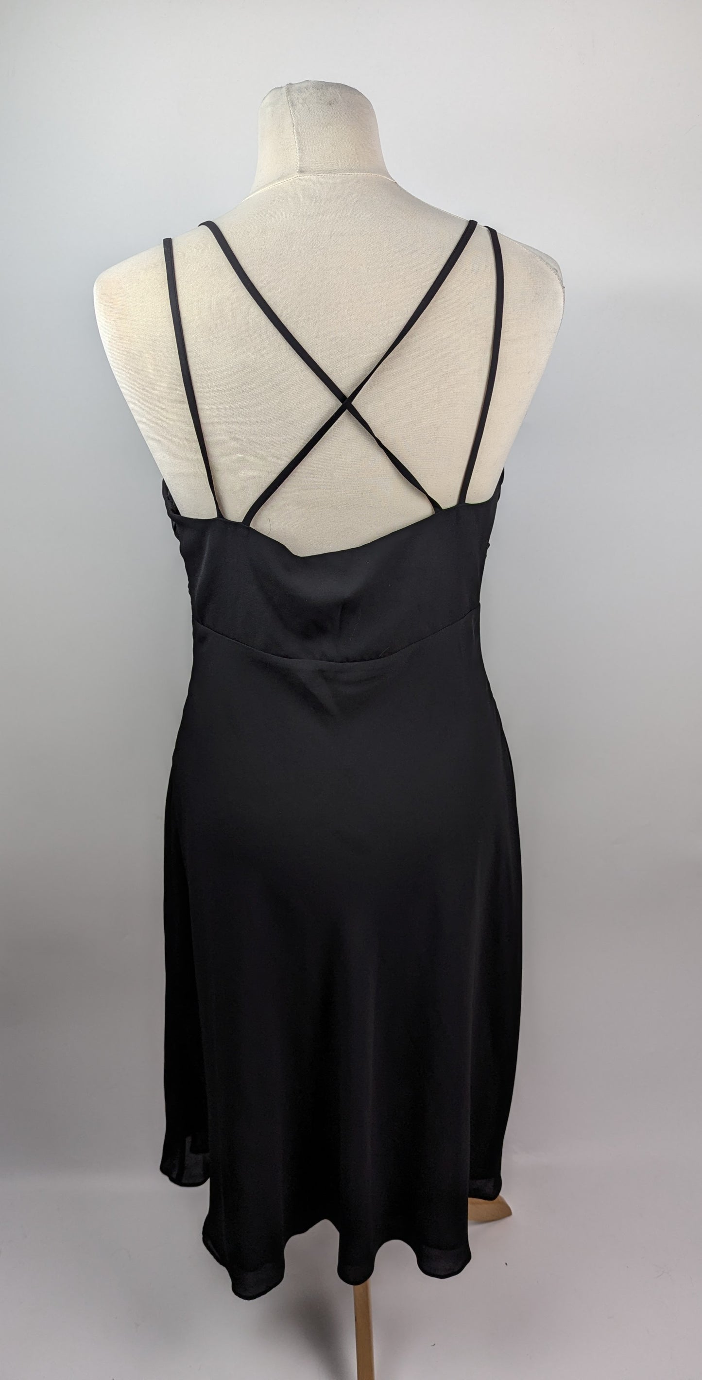 Lauren Ralph Lauren Women's Double-Strap Georgette Slip Dress - Black