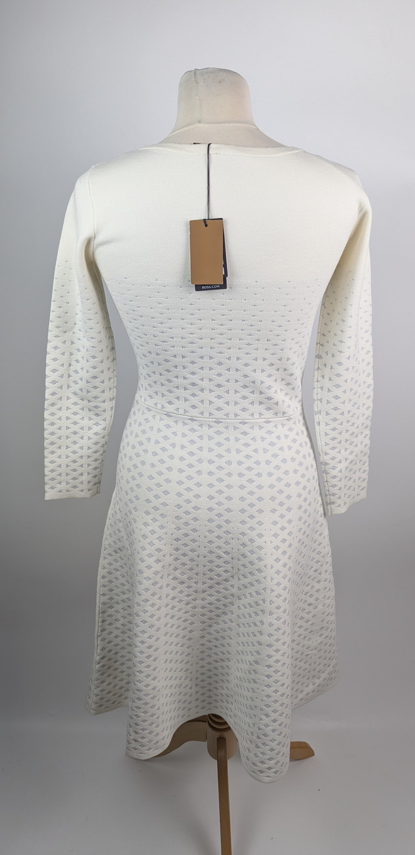 Boss Women's Knitted Dress - White / Silver