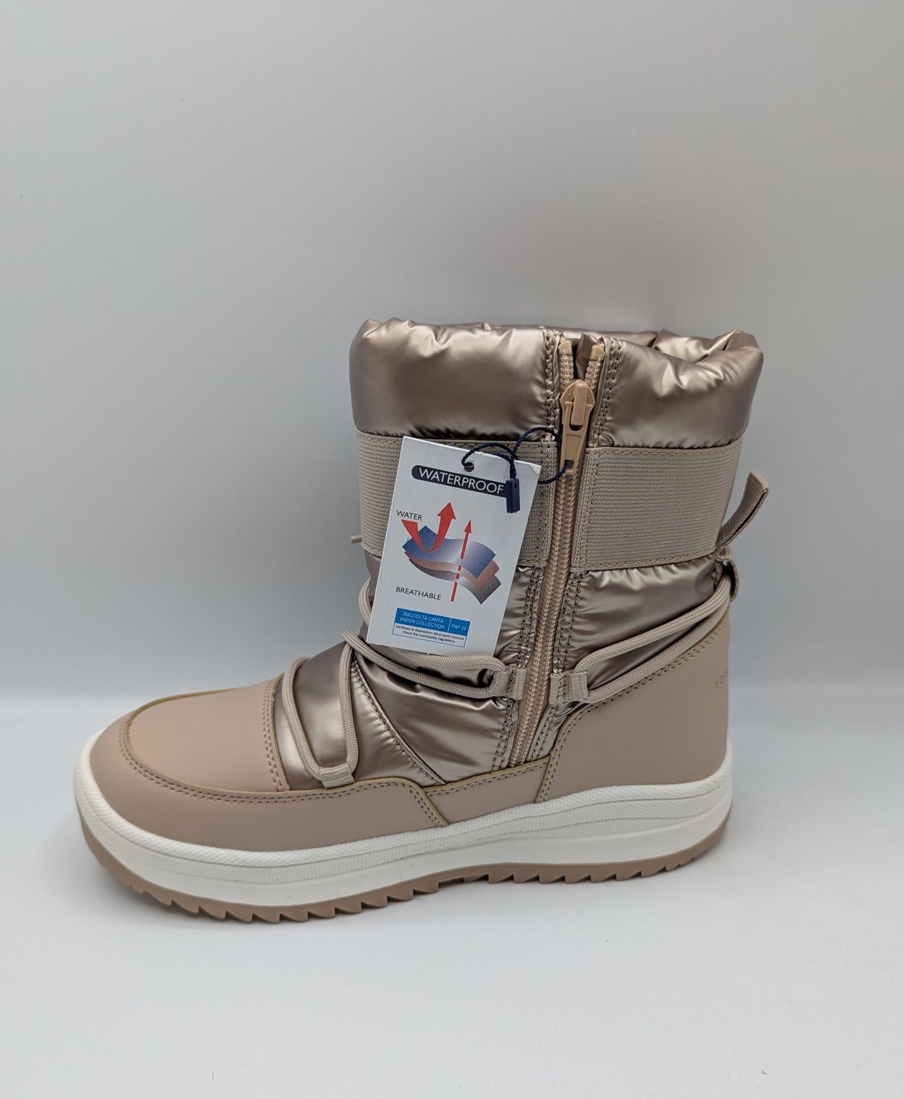 Tommy Hilfiger Womens Waterproof Fine Cleat Snow - Rose Gold