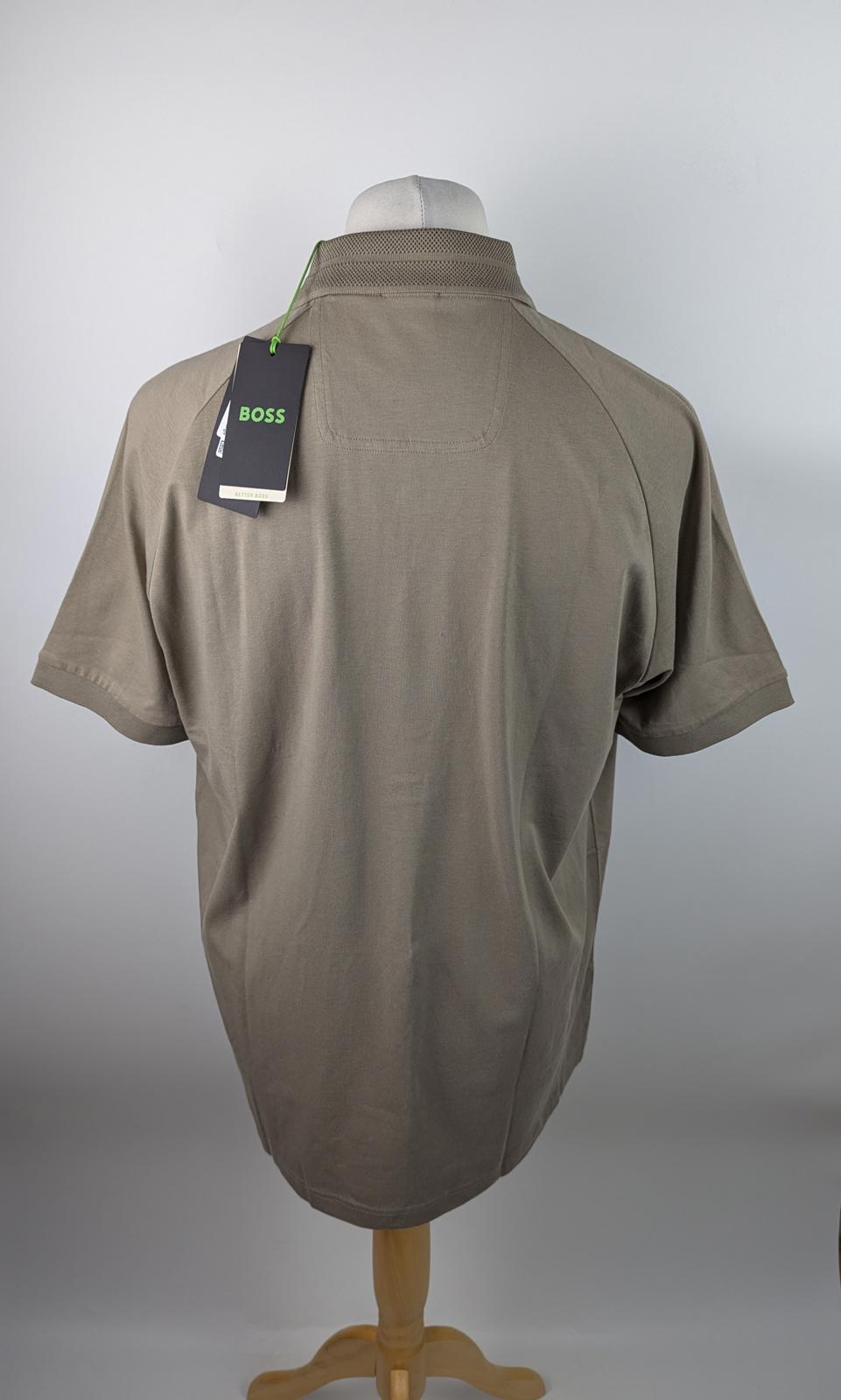 Boss Men's Philix Mirror Polo Shirt 1/4 zip - Green