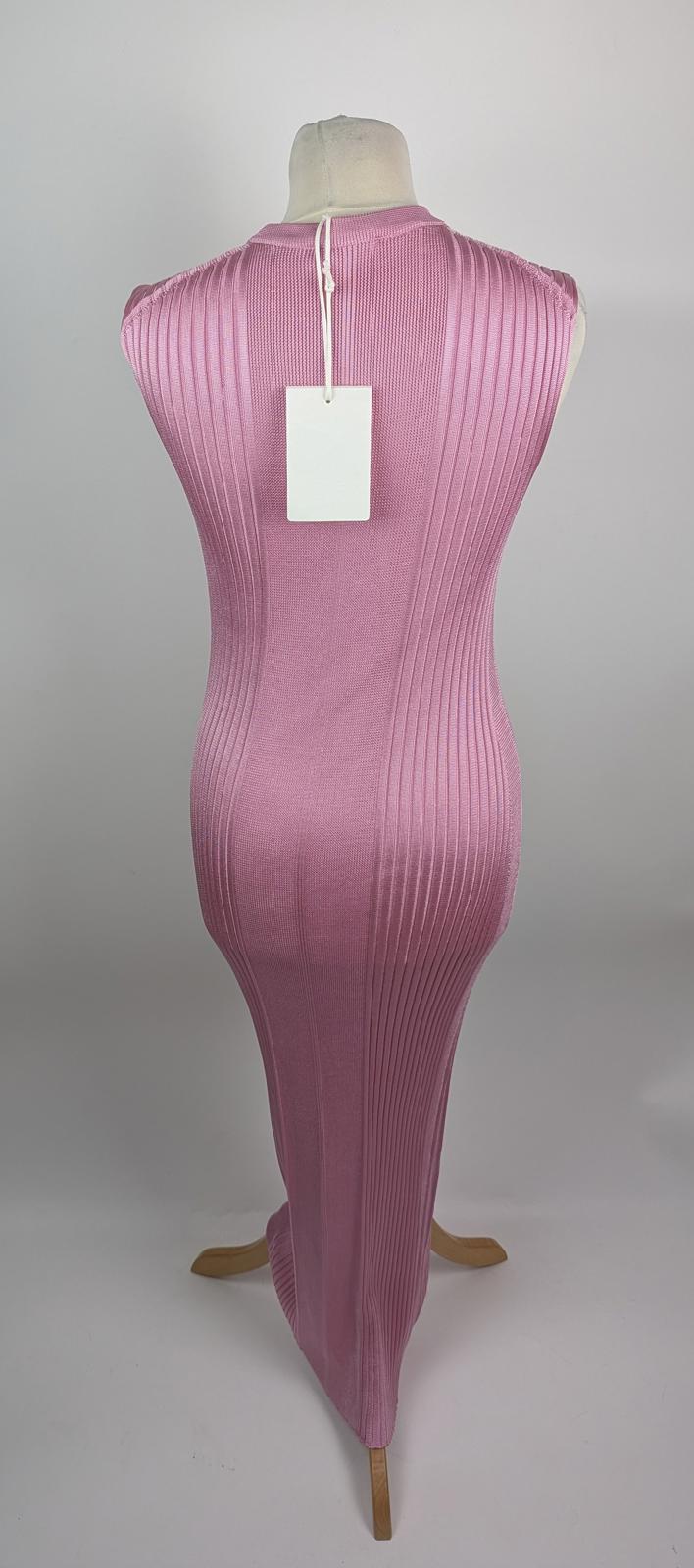 Jil Sander Ribbed Maxi Dress - Pink