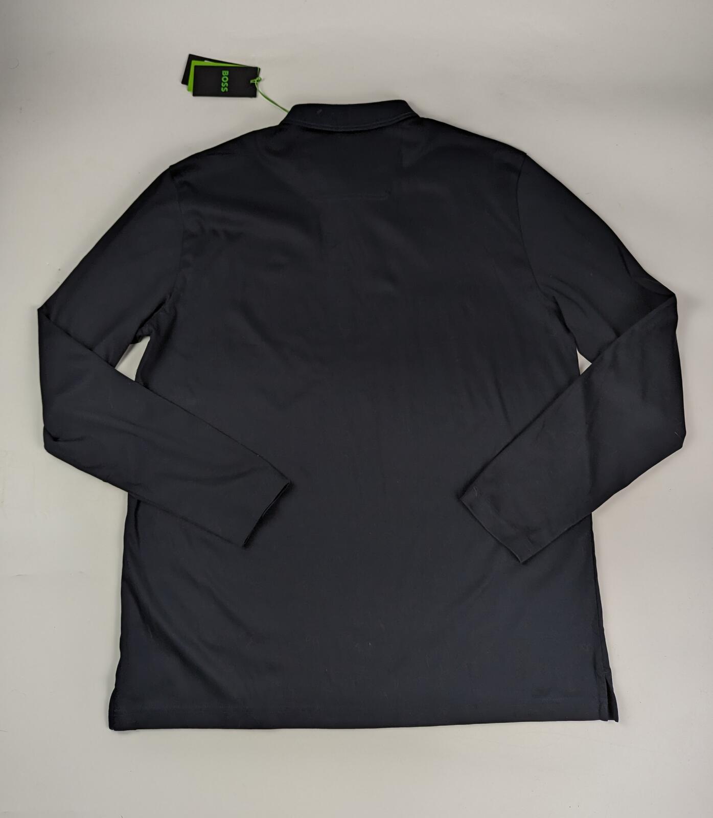 Boss Men's Pirol Long-Sleeve Polo Shirt - Dark Blue