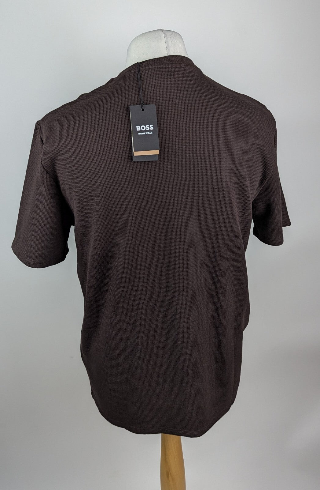 Boss Mens Waffle T-Shirt -Brown