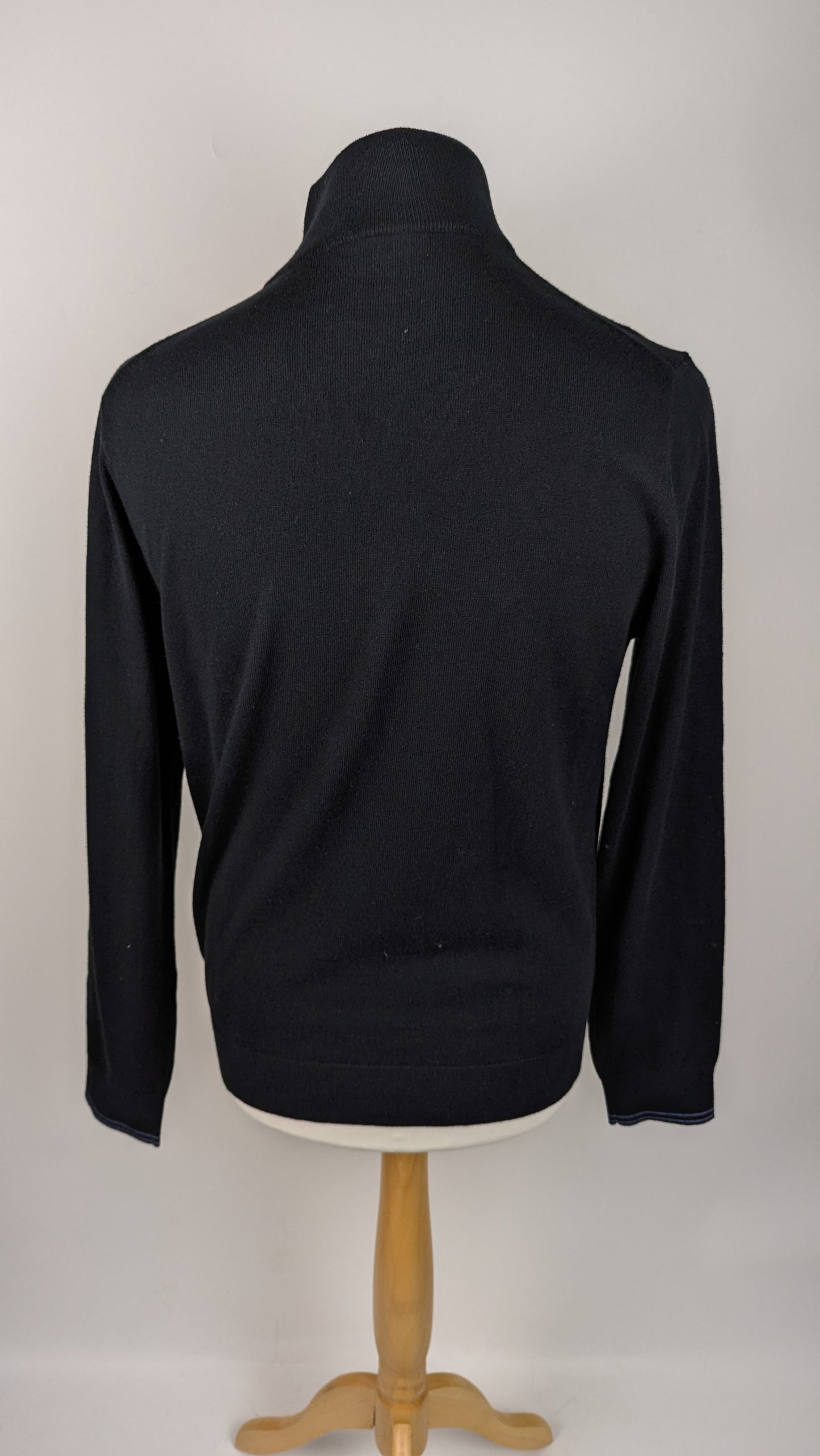 PS Paul Smith Mens Zebra Logo quarter Zip Sweater - Black