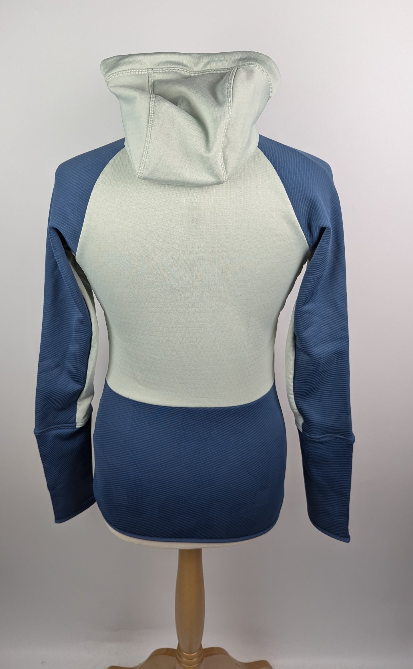 Adidas Terrex Tech Fleece Hooded Hiking Fleece Jacket - Light Green / Blue