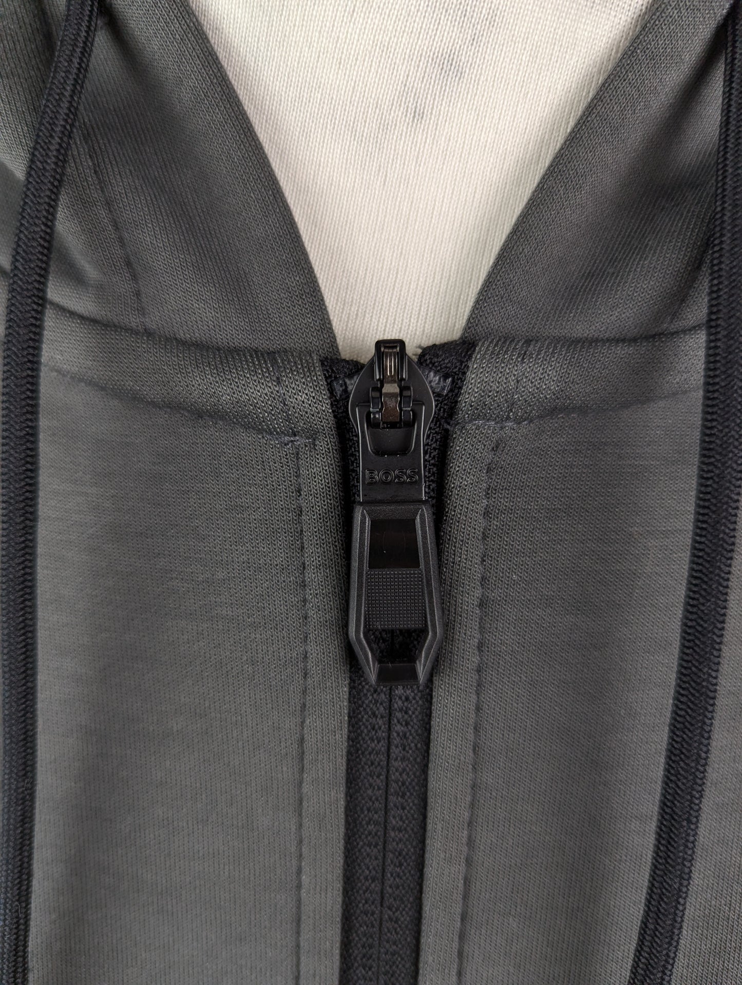 Boss Mens Saggy Tape X Zip-up Hoodie - Dark Grey