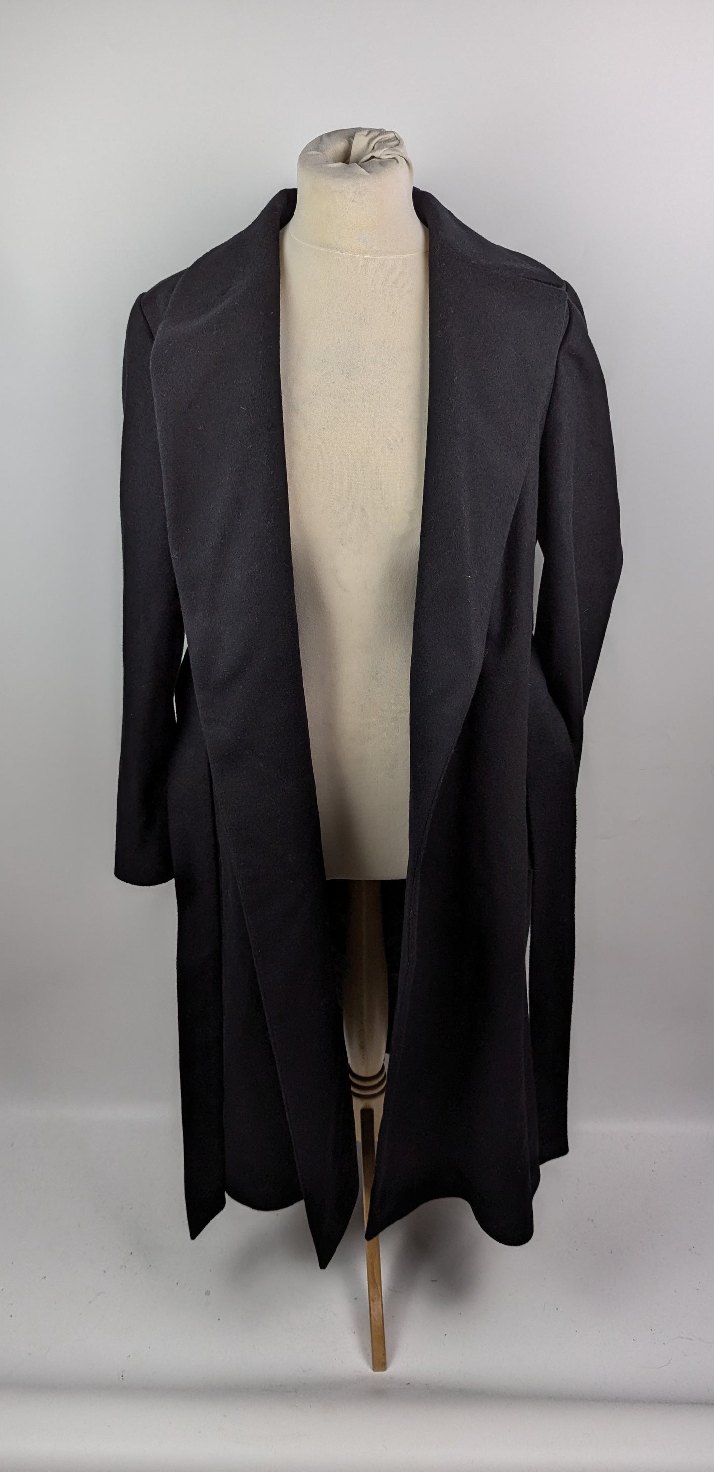 CALVIN KLEIN Essential Wrap Coat Overcoat - Black