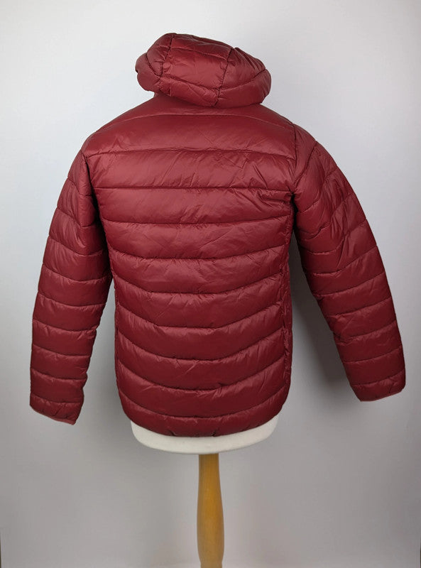 Barbour International Boys Ouston Hooded Quilted Jacket - Red